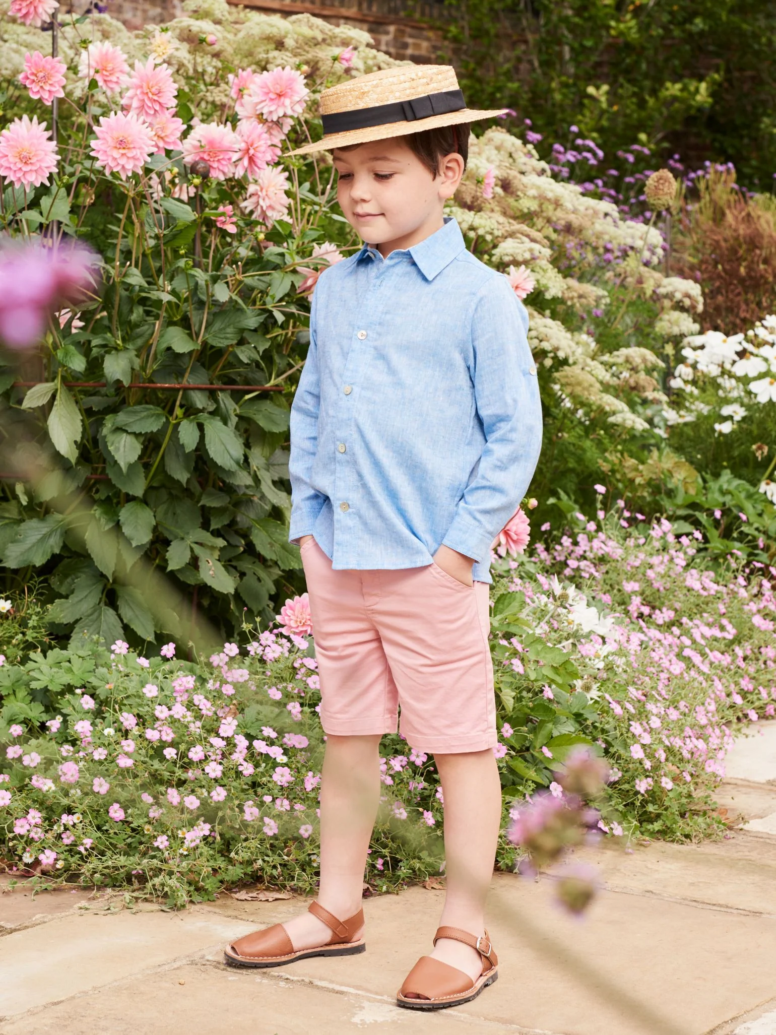 Black Rambla Straw Kids Hat - Image 4