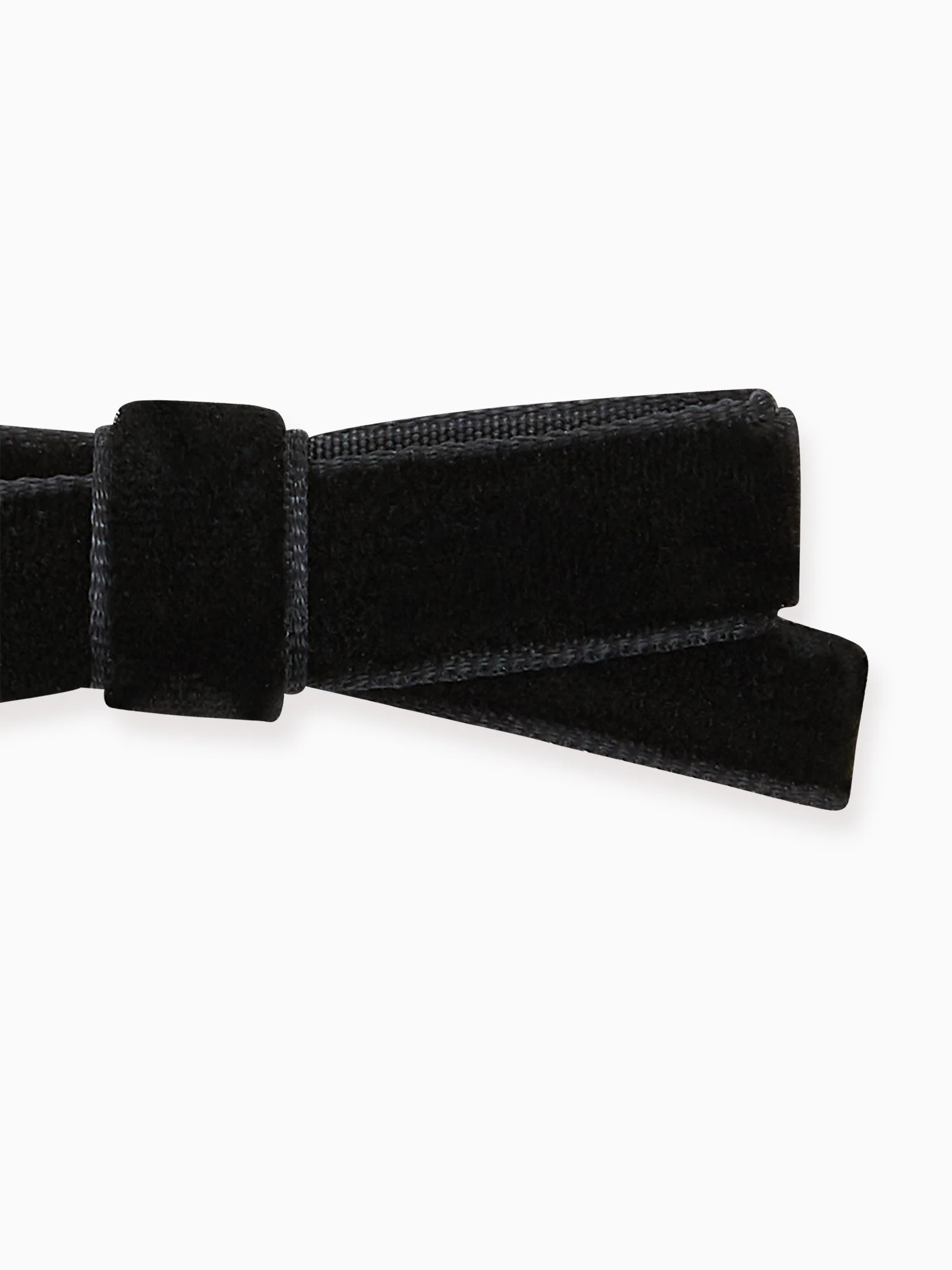 Black Small Bow Velvet Girl Clips Set 2 - Image 4