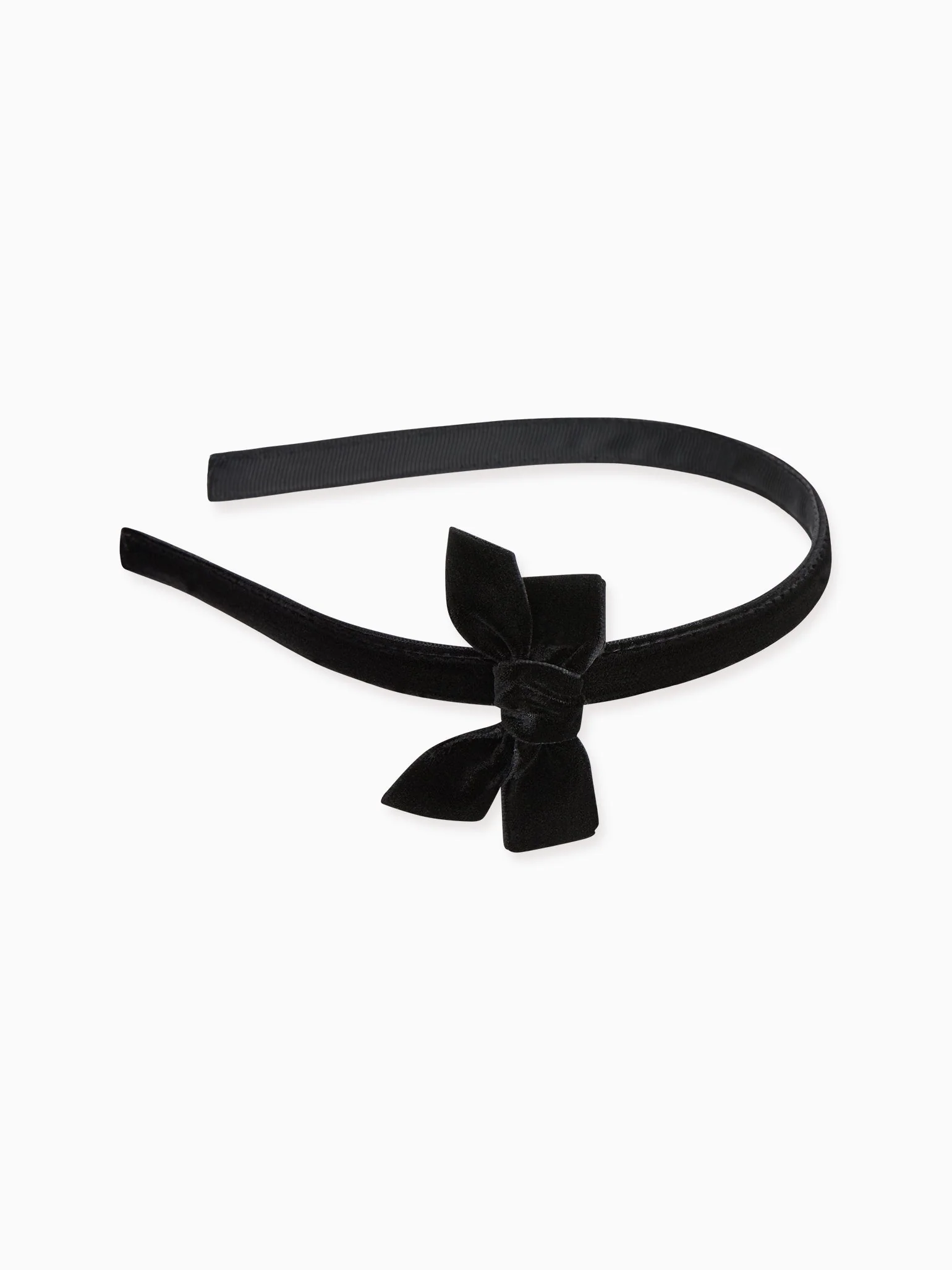 Black Small Bow Velvet Girl Headband - Image 4