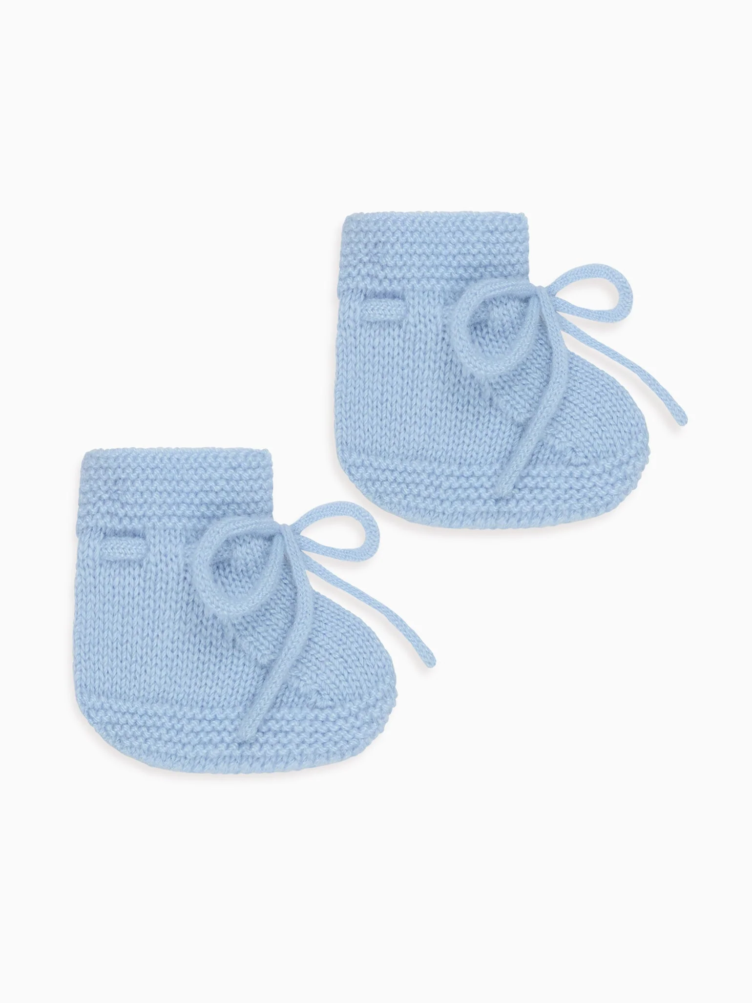 Blue Evita Cashmere Baby Booties - Image 5
