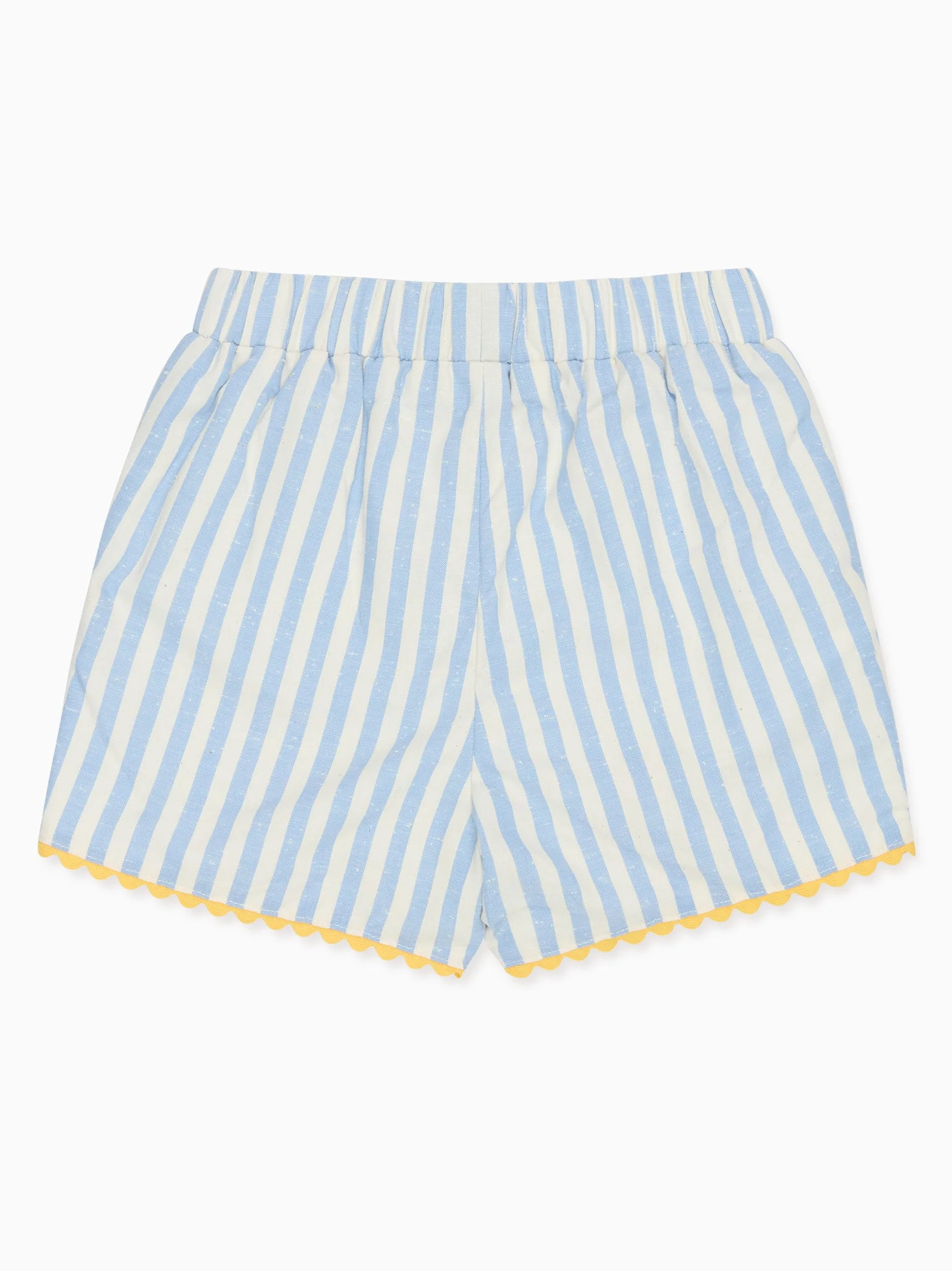 Blue Stripe Miranda Cotton Girl Shorts - Image 5