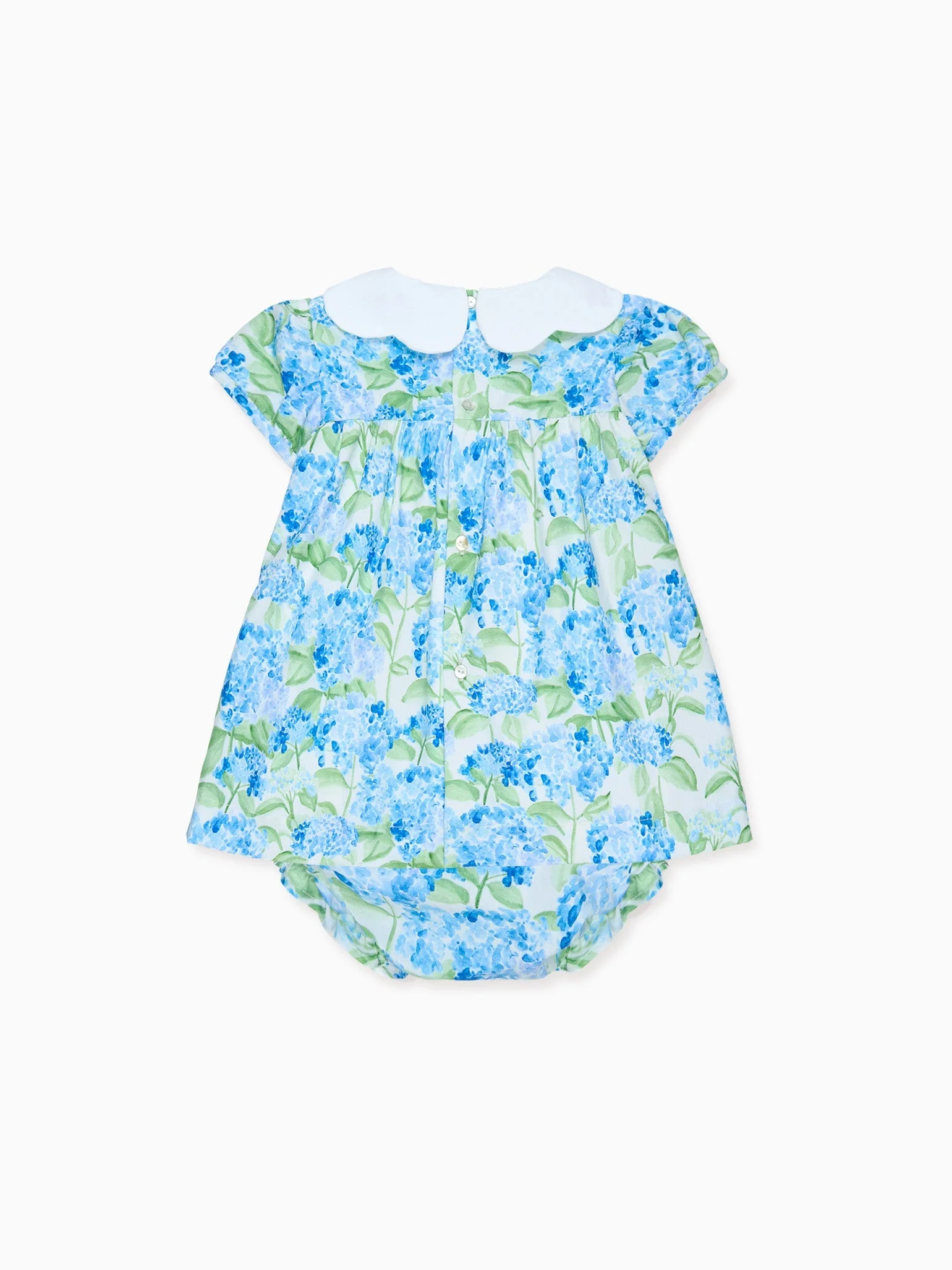 Hill House Home X La Coqueta Blue Watercolour Hydrangea Hestia Baby Girl Set - Image 5