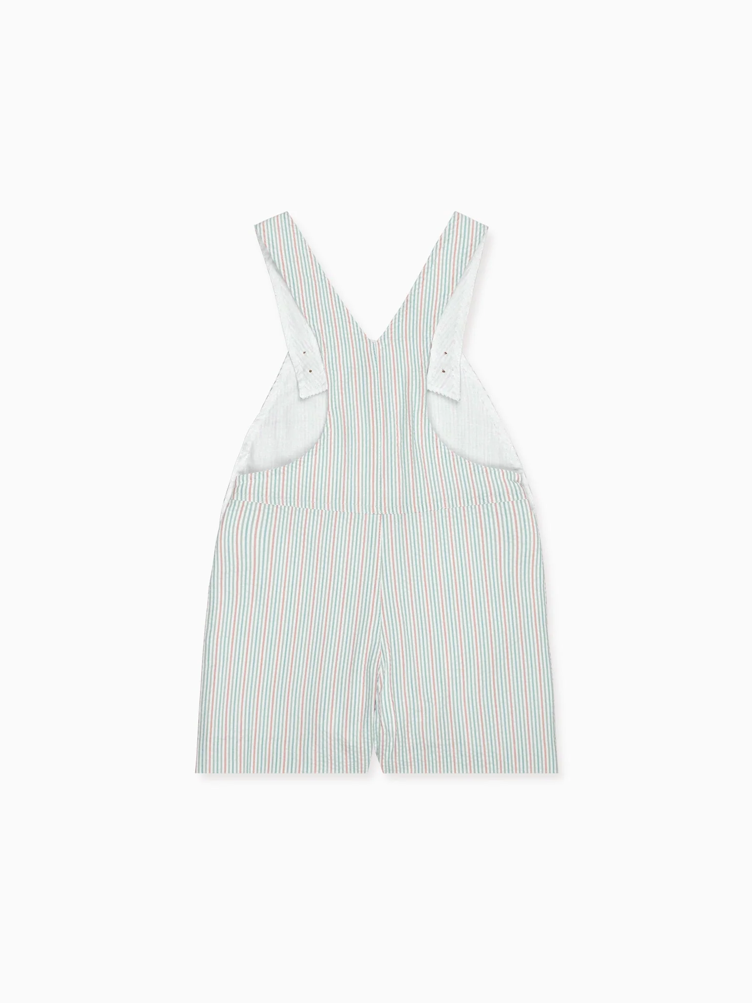 Coral Stripe Ringo Baby Dungarees - Image 5
