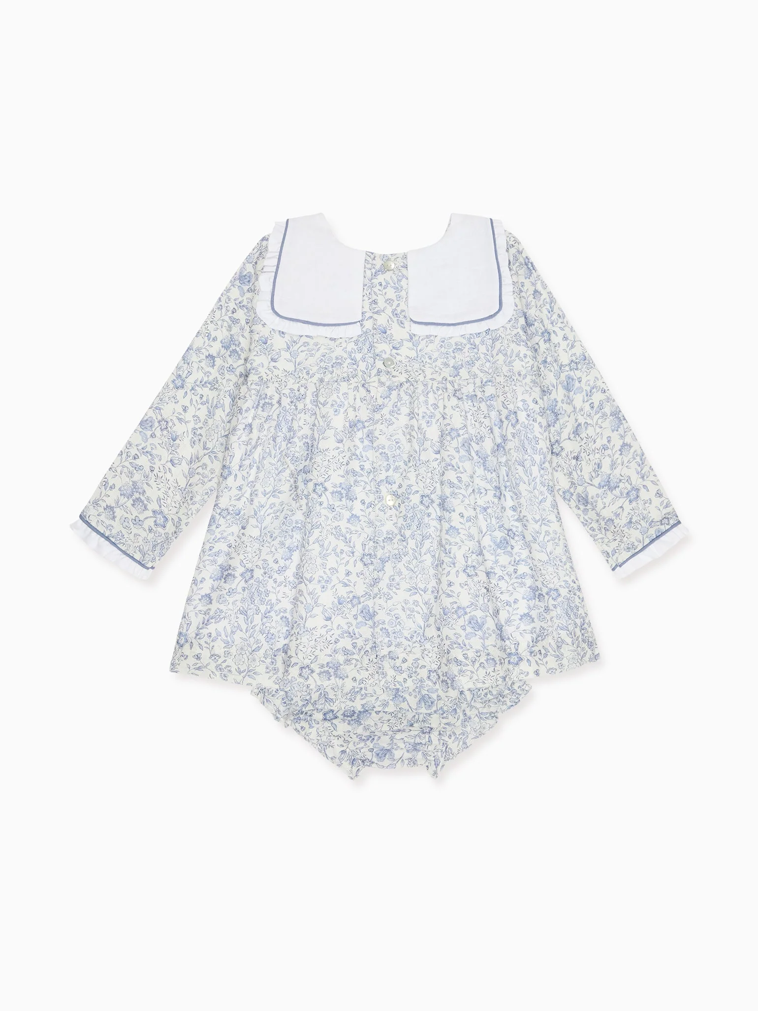 Dark Blue Floral Aranda Baby Girl Set - Image 5