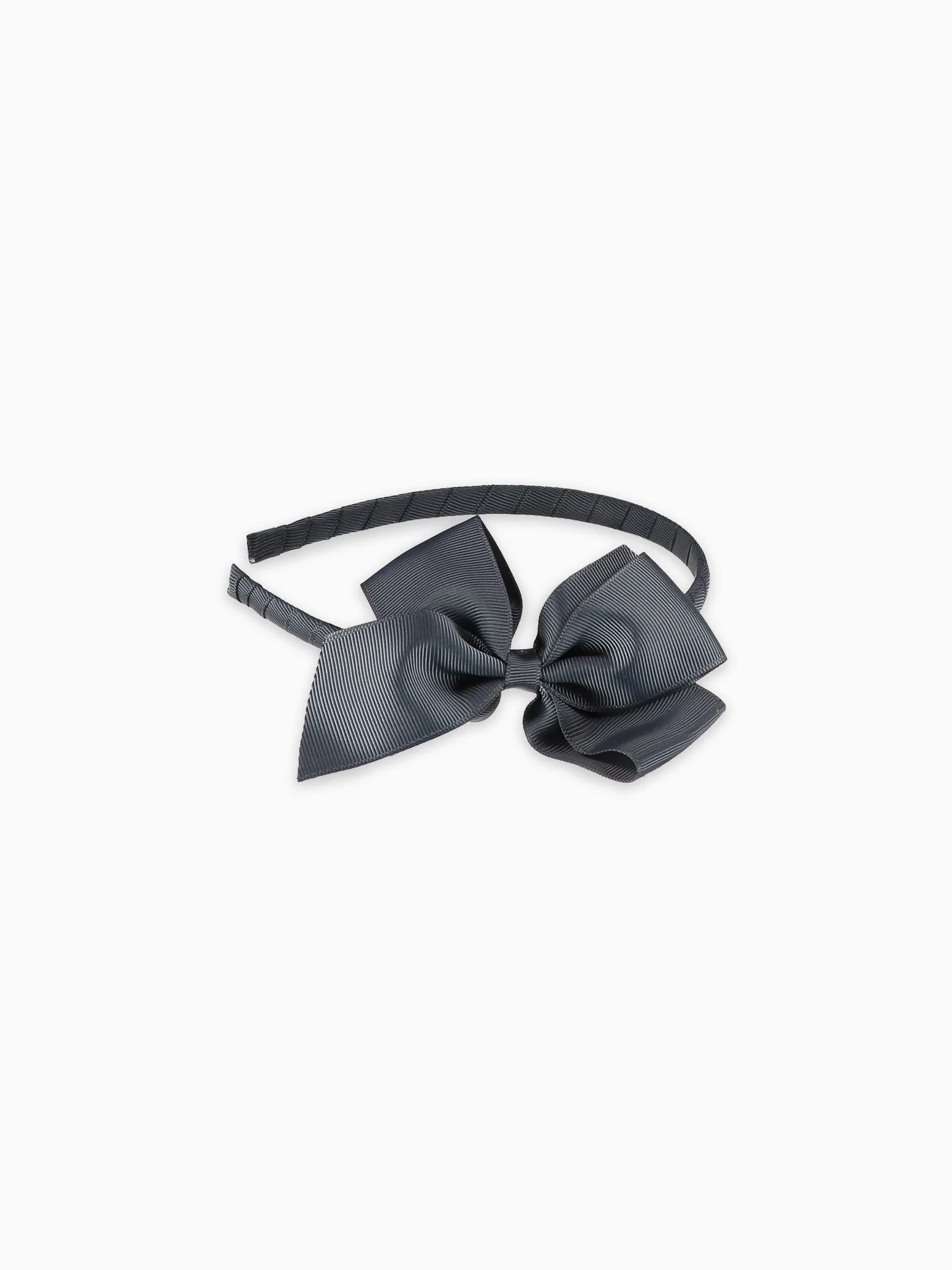 Dark Grey Big Bow Girl Headband - Image 3