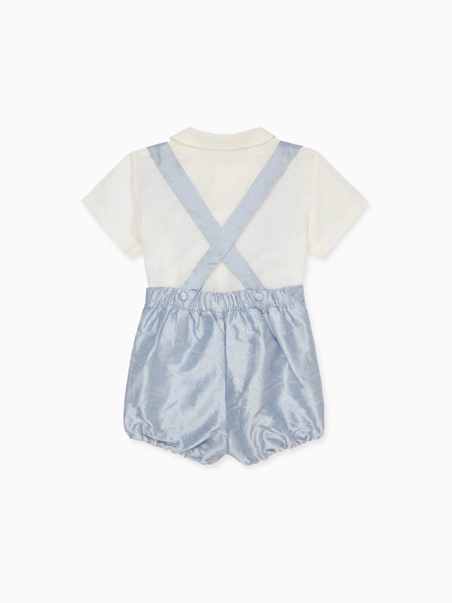 Light Blue Aliso Ceremony Silk Baby Boy Set - Image 5