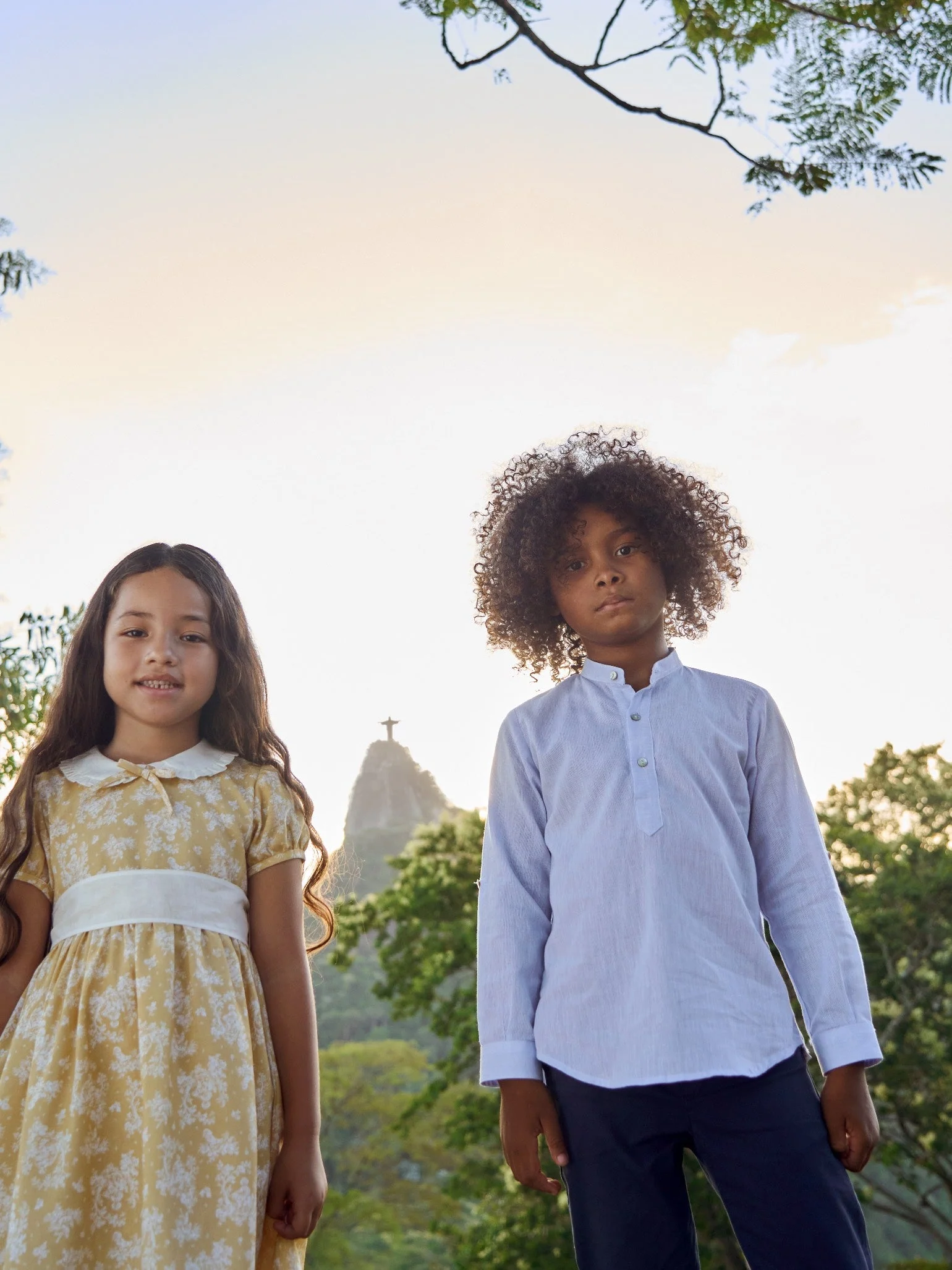 Dusty Blue Jazmin Linen Mix Long Sleeve Boy Shirt - Image 3