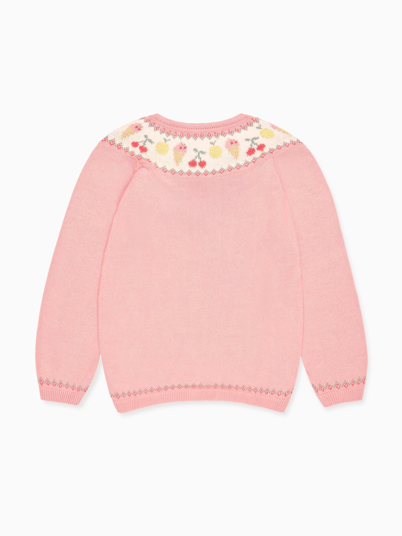 Dusty Pink Helado Cotton Girl Cardigan - Image 5