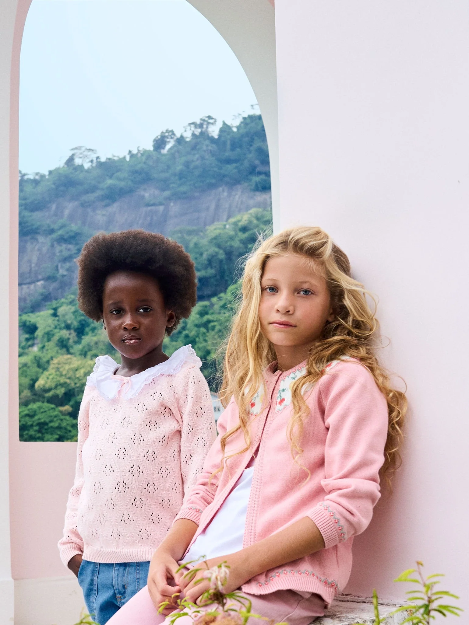 Dusty Pink Helado Cotton Girl Cardigan - Image 6