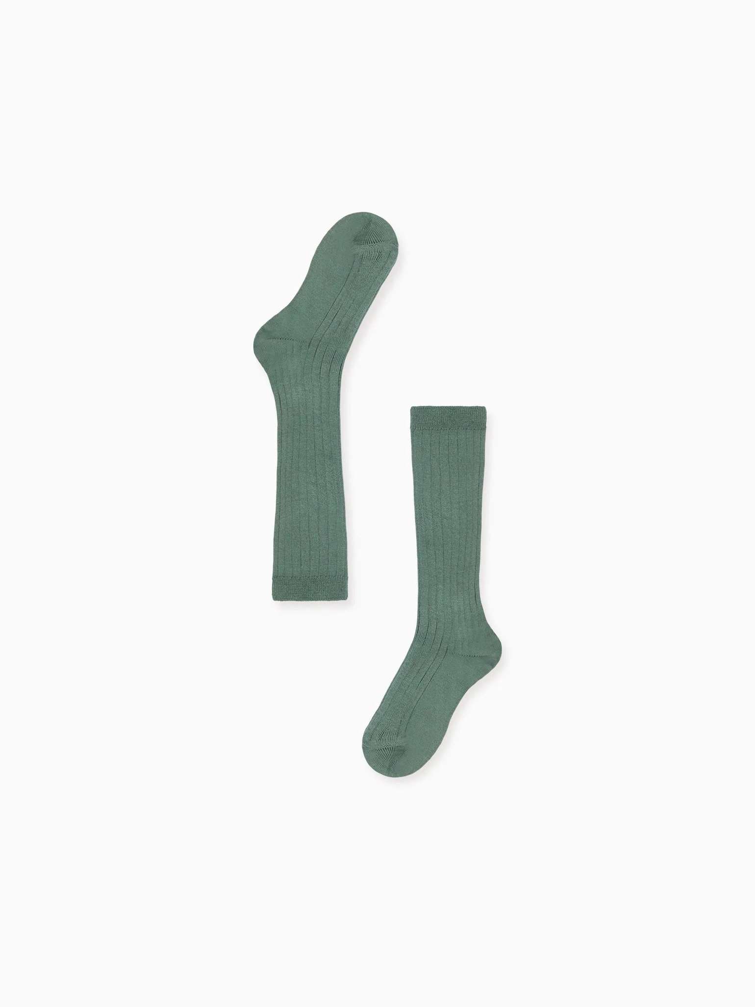 Fern Ribbed Knee High Kids Socks - Image 4