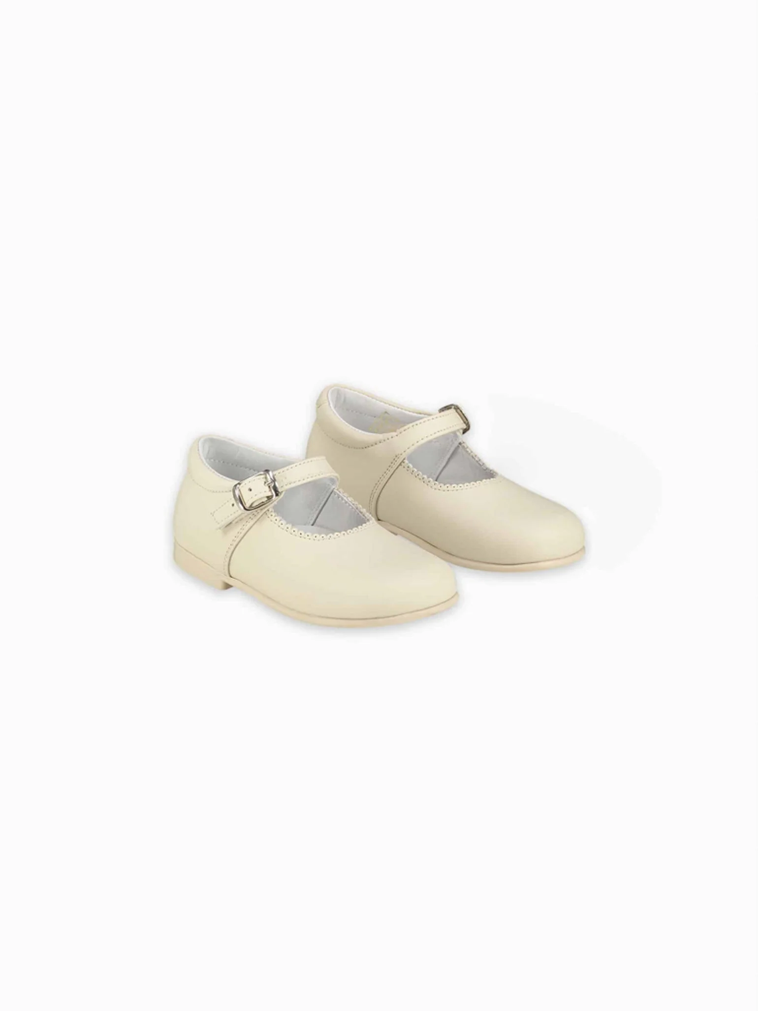 Ivory Leather Toddler Mary Jane Shoes - Image 4