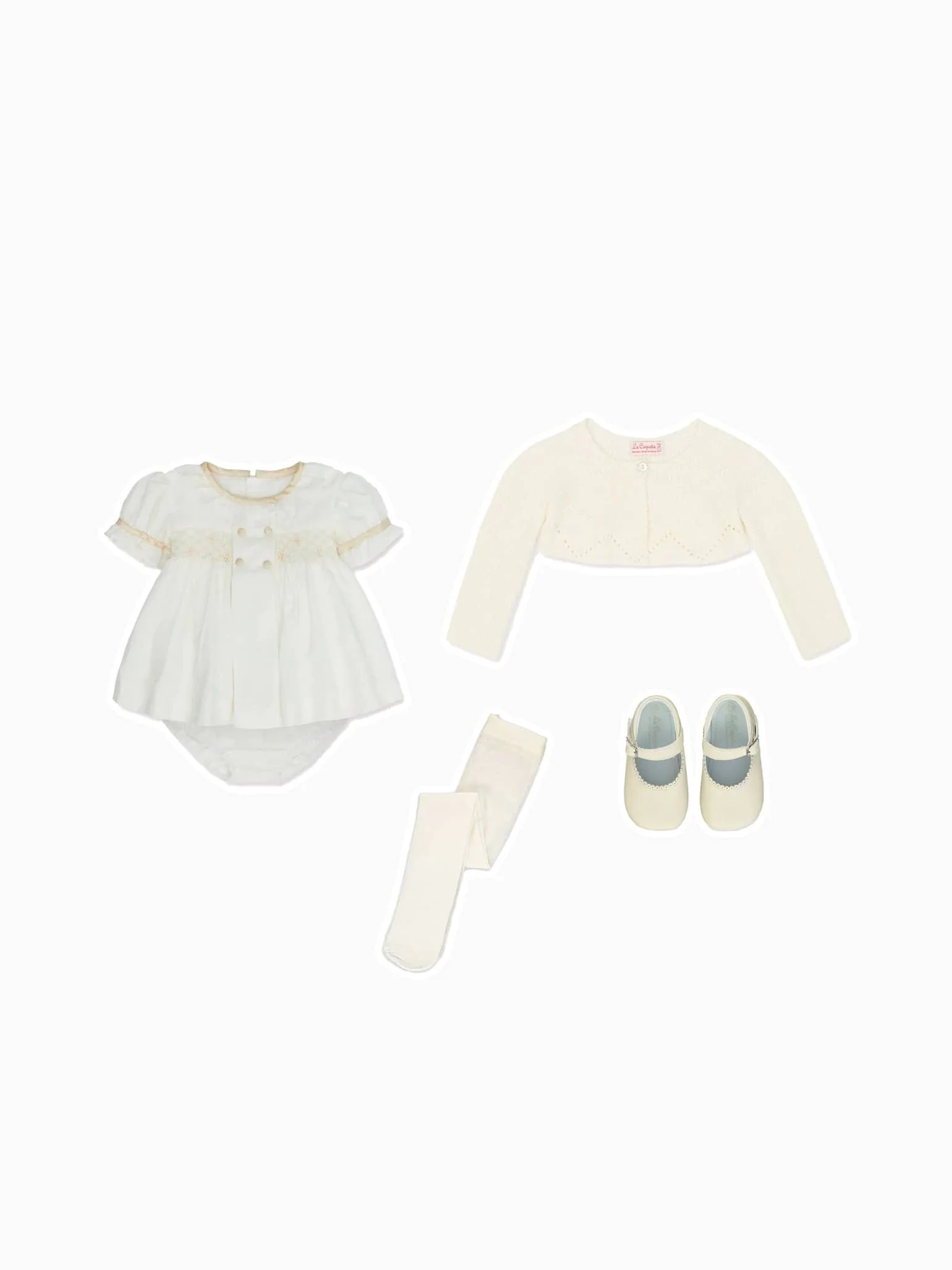 Ivory Linda Ceremony Baby Girl Cardigan - Image 6