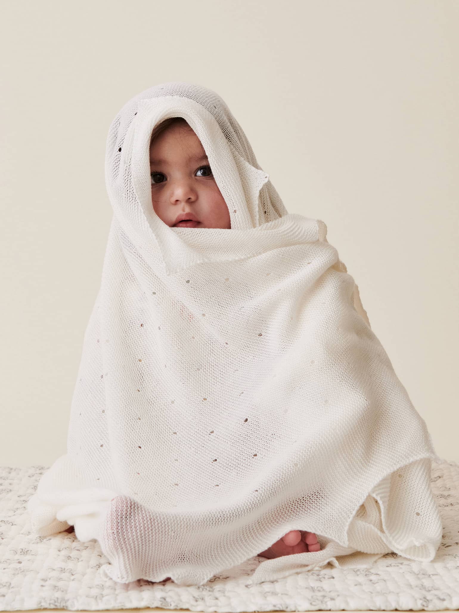 Ivory Openwork Cotton Baby Blanket - Image 5