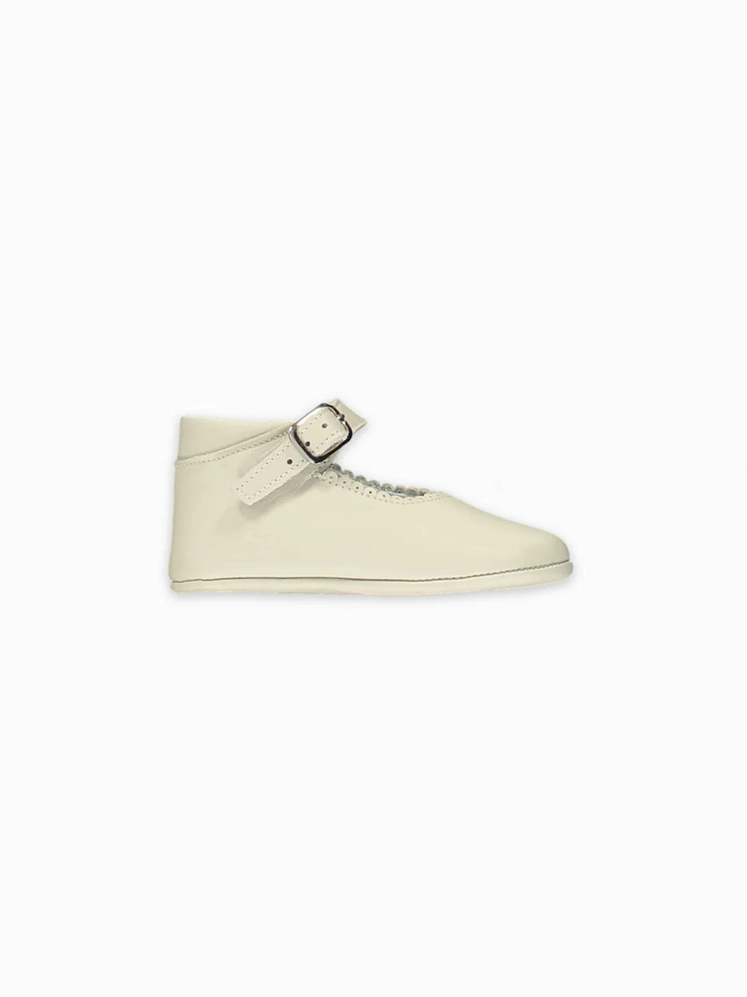 Ivory Leather Baby Mary Jane Shoes - Image 4