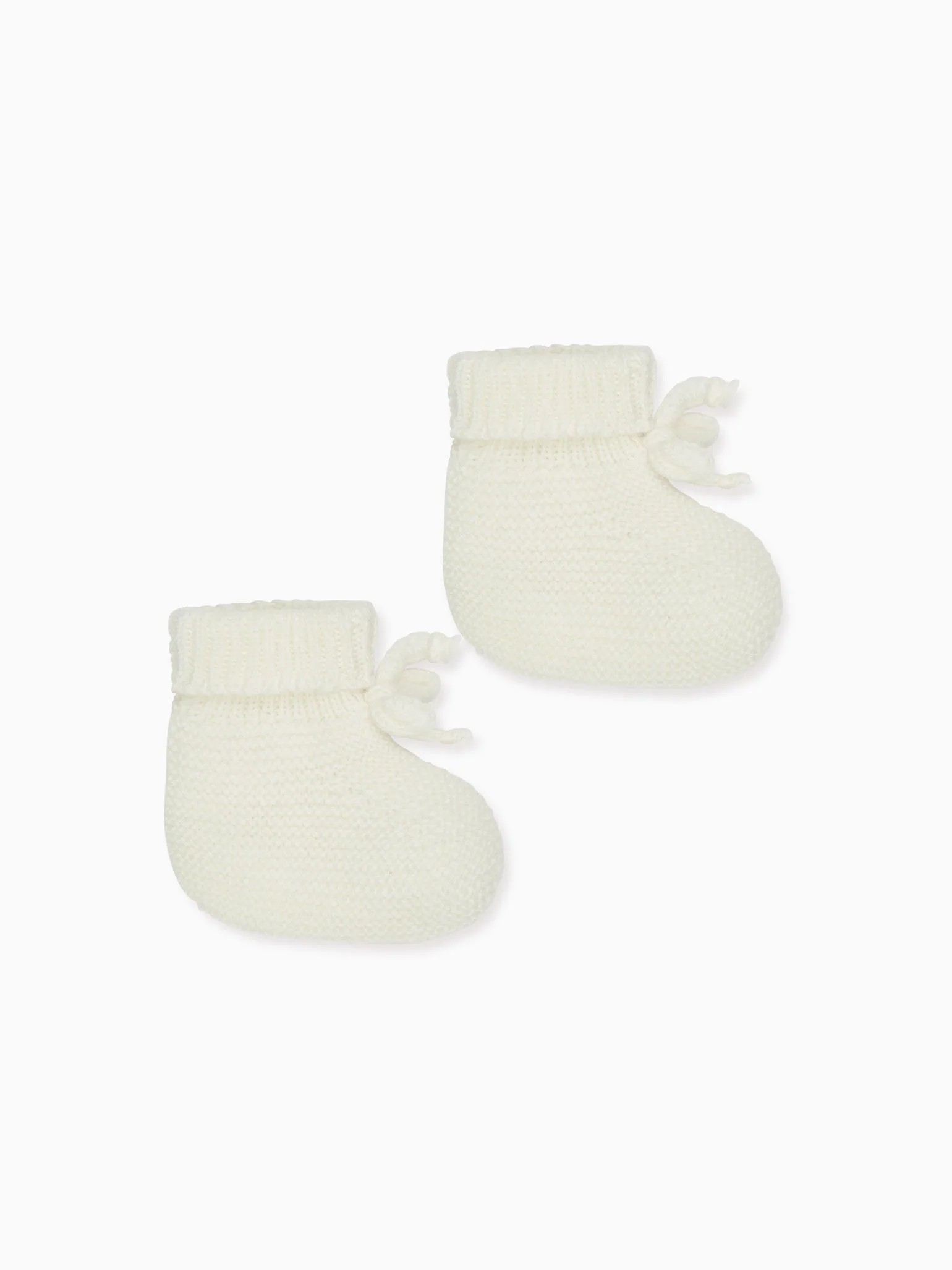 Ivory Rimevera Merino Baby Booties - Image 3