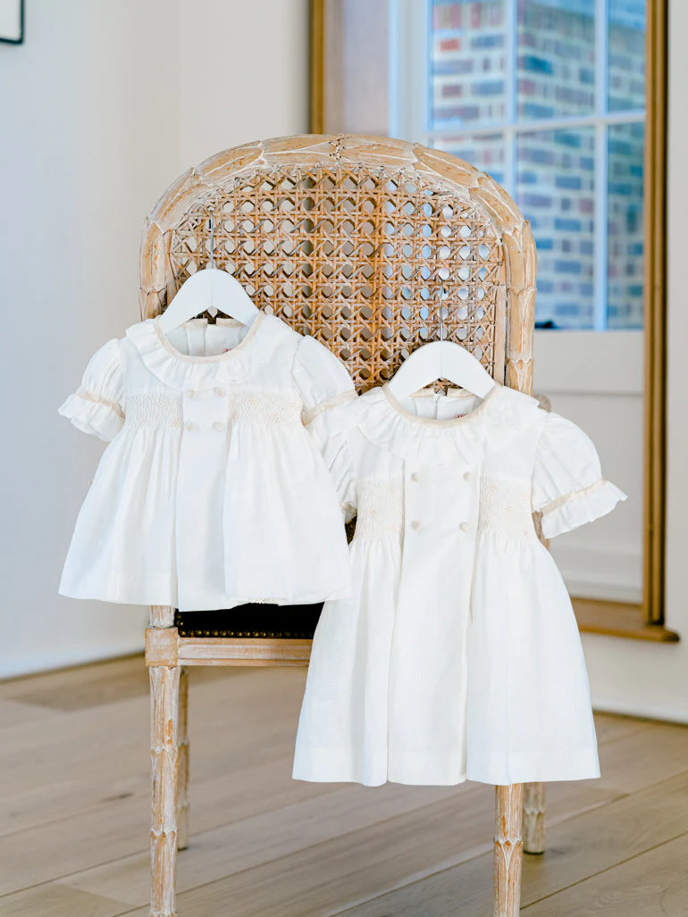 Ivory Santina Smock Ceremony Baby Girl Set - Image 3