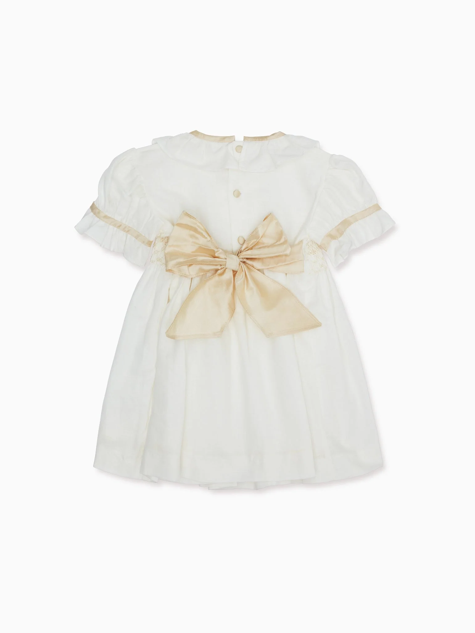 Ivory Santina Smock Ceremony Girl Dress - Image 5