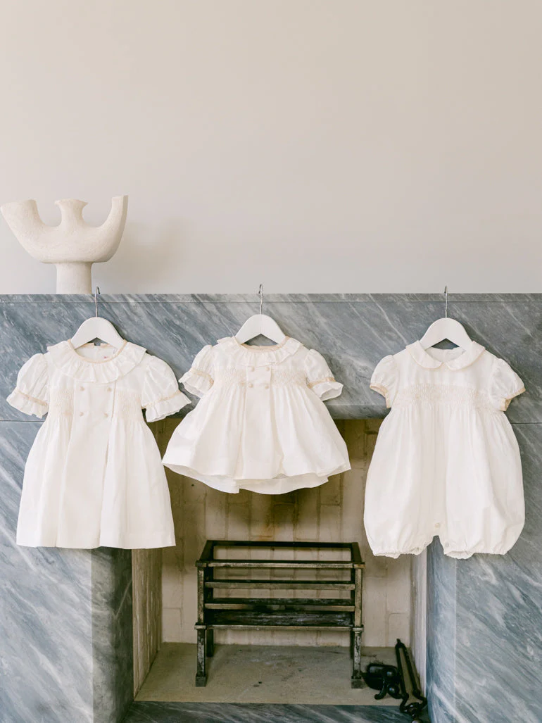 Ivory Santina Smock Ceremony Girl Dress - Image 7