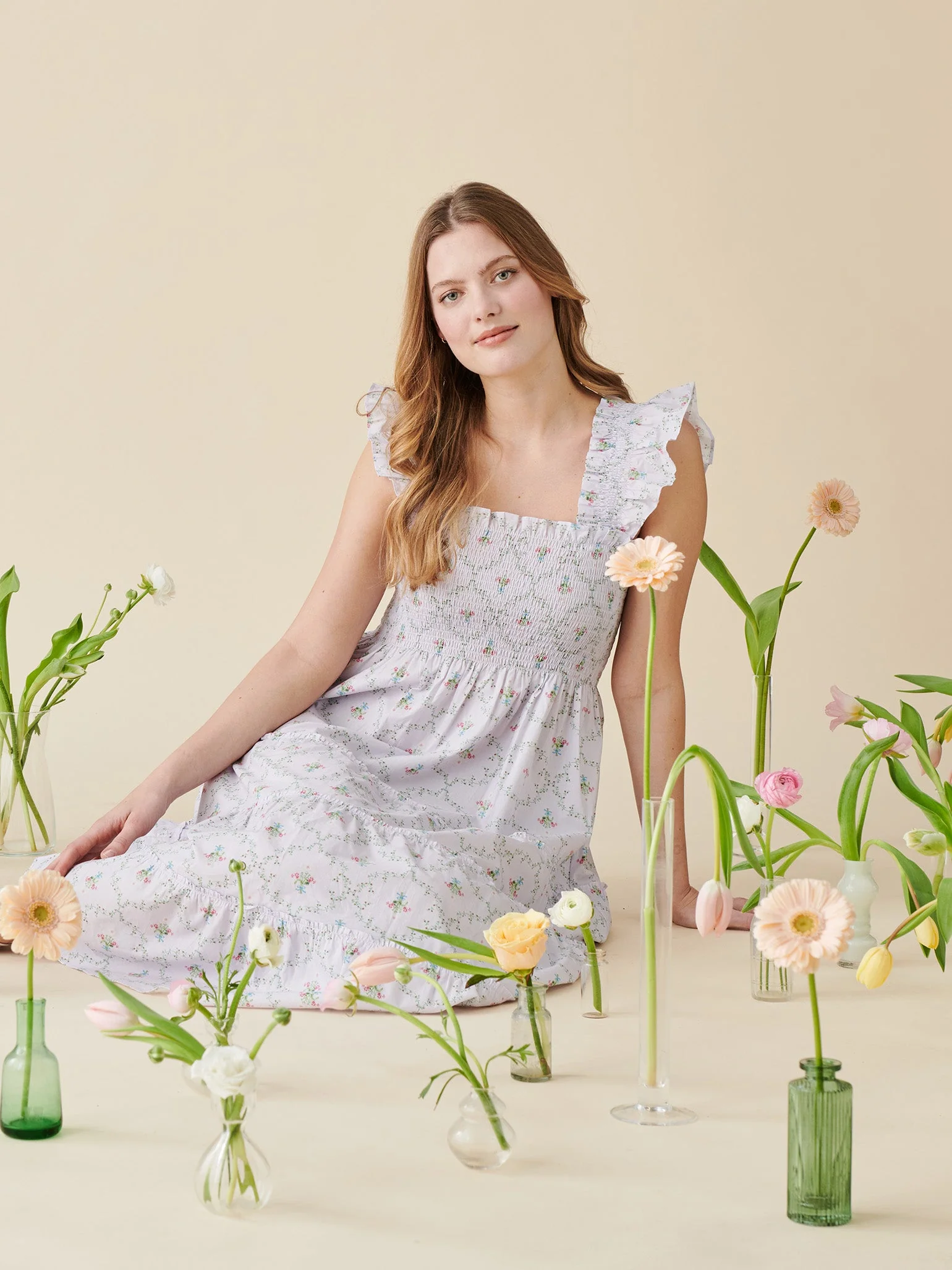 Hill House Home X La Coqueta Lilac Trellis Women Ellie Nap Dress - Image 3