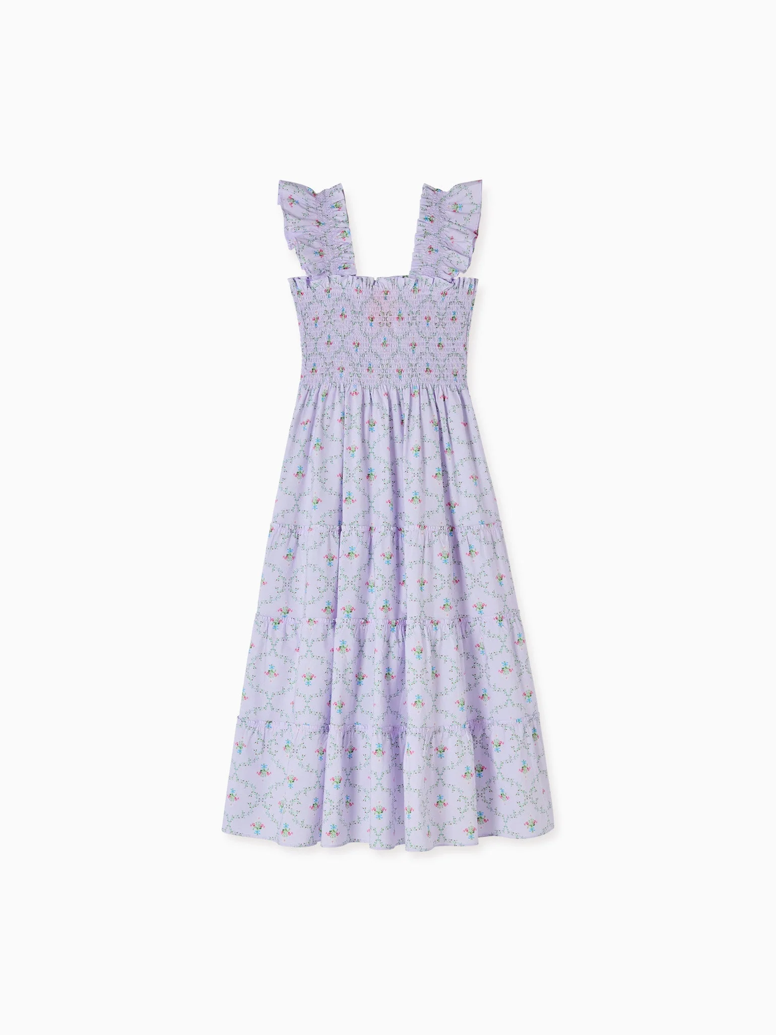 Hill House Home X La Coqueta Lilac Trellis Women Ellie Nap Dress - Image 5