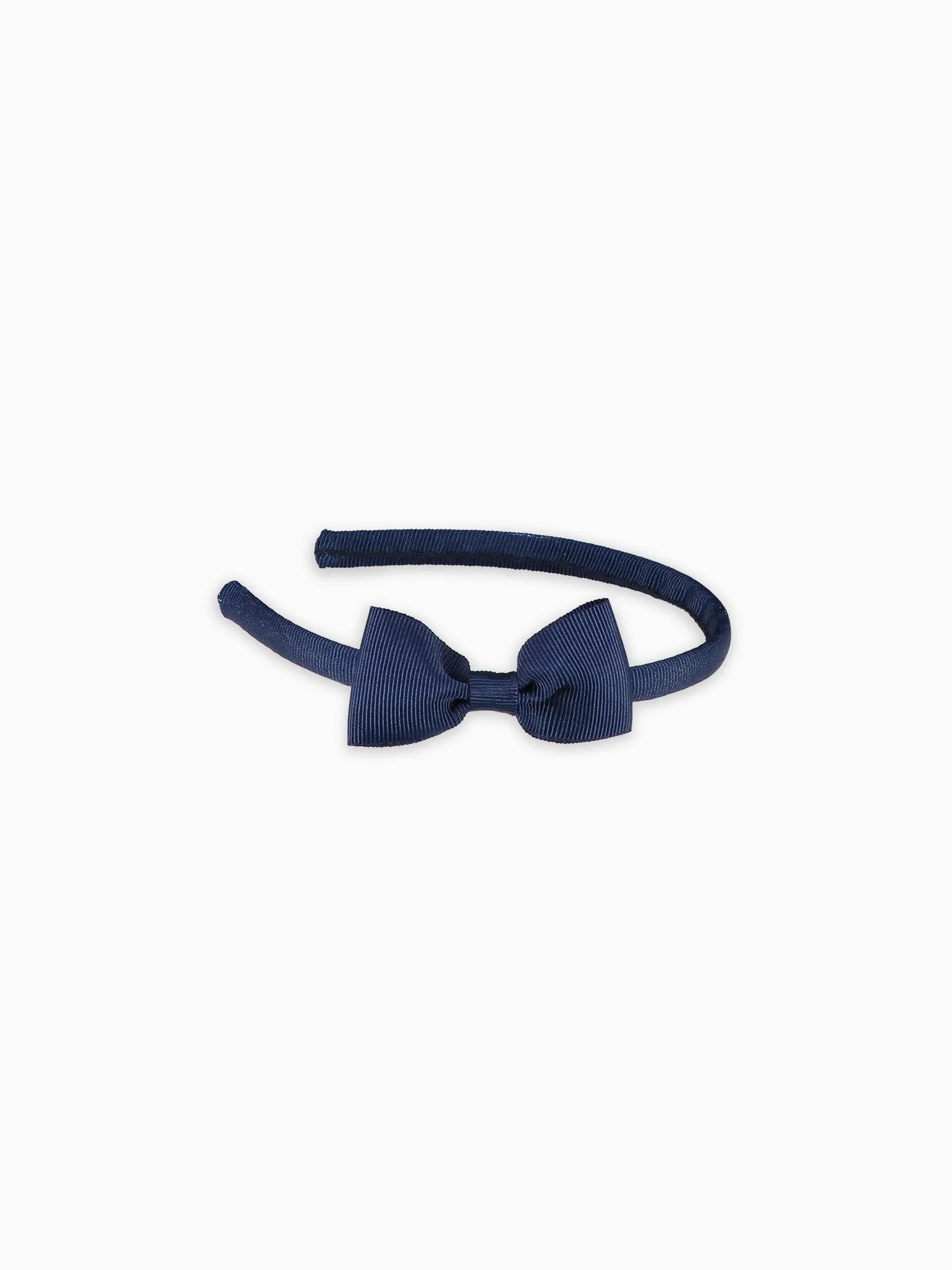 Navy Blue Small Bow Girl Headband - Image 3