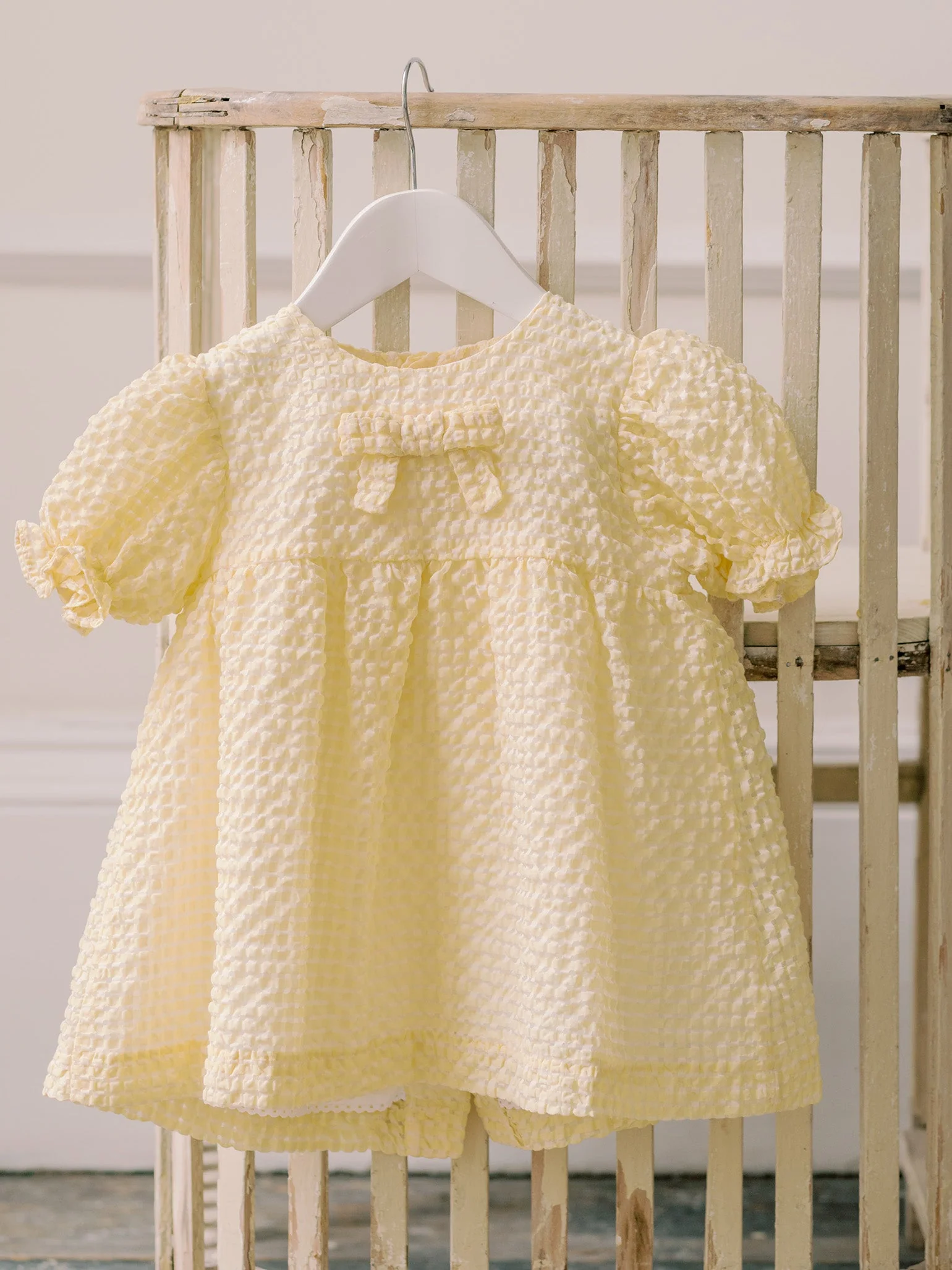 Pale Yellow Petalo Ceremony Baby Girl Set - Image 3