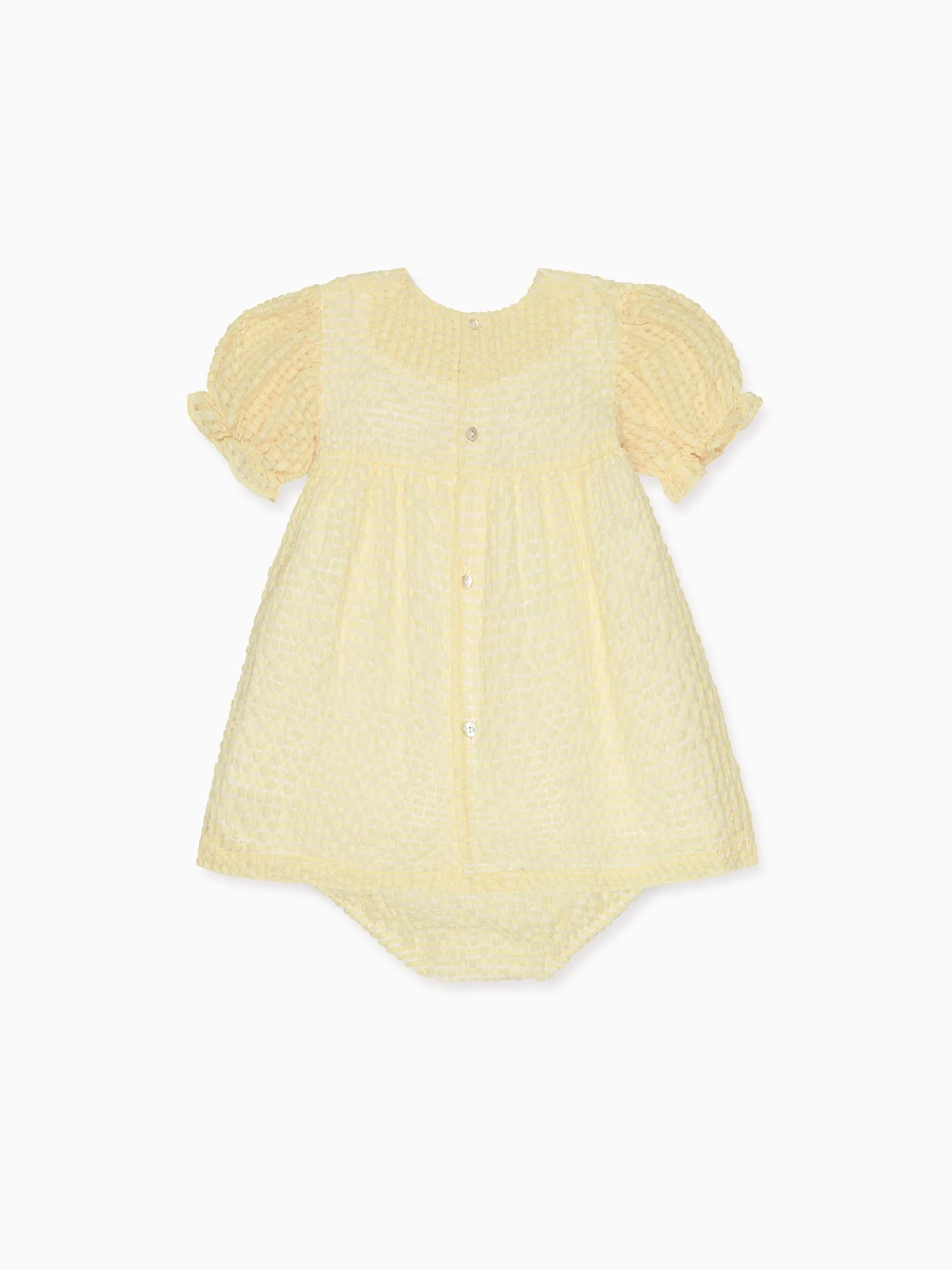 Pale Yellow Petalo Ceremony Baby Girl Set - Image 5