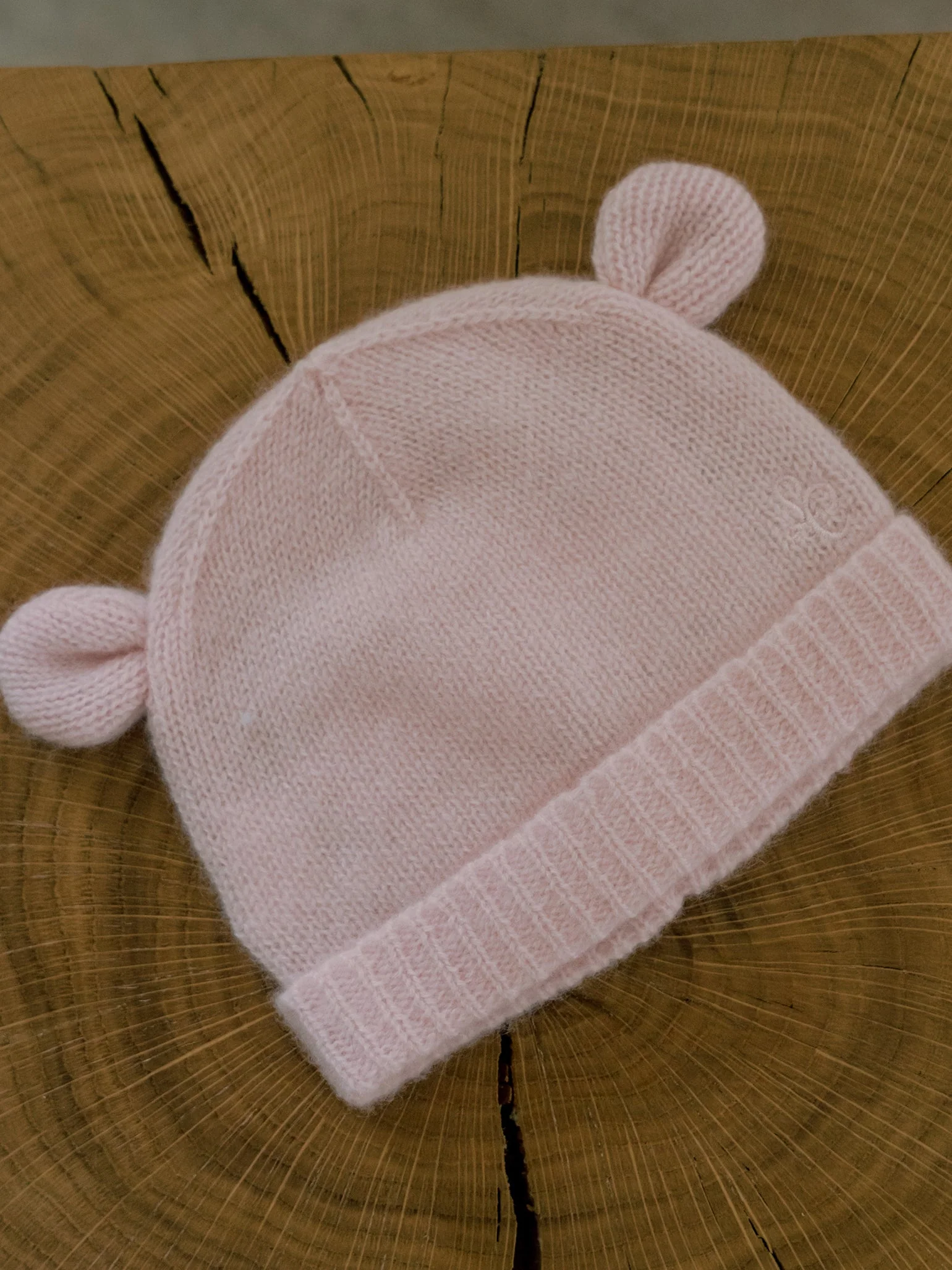 Pink Gloria Cashmere Baby Hat - Image 6