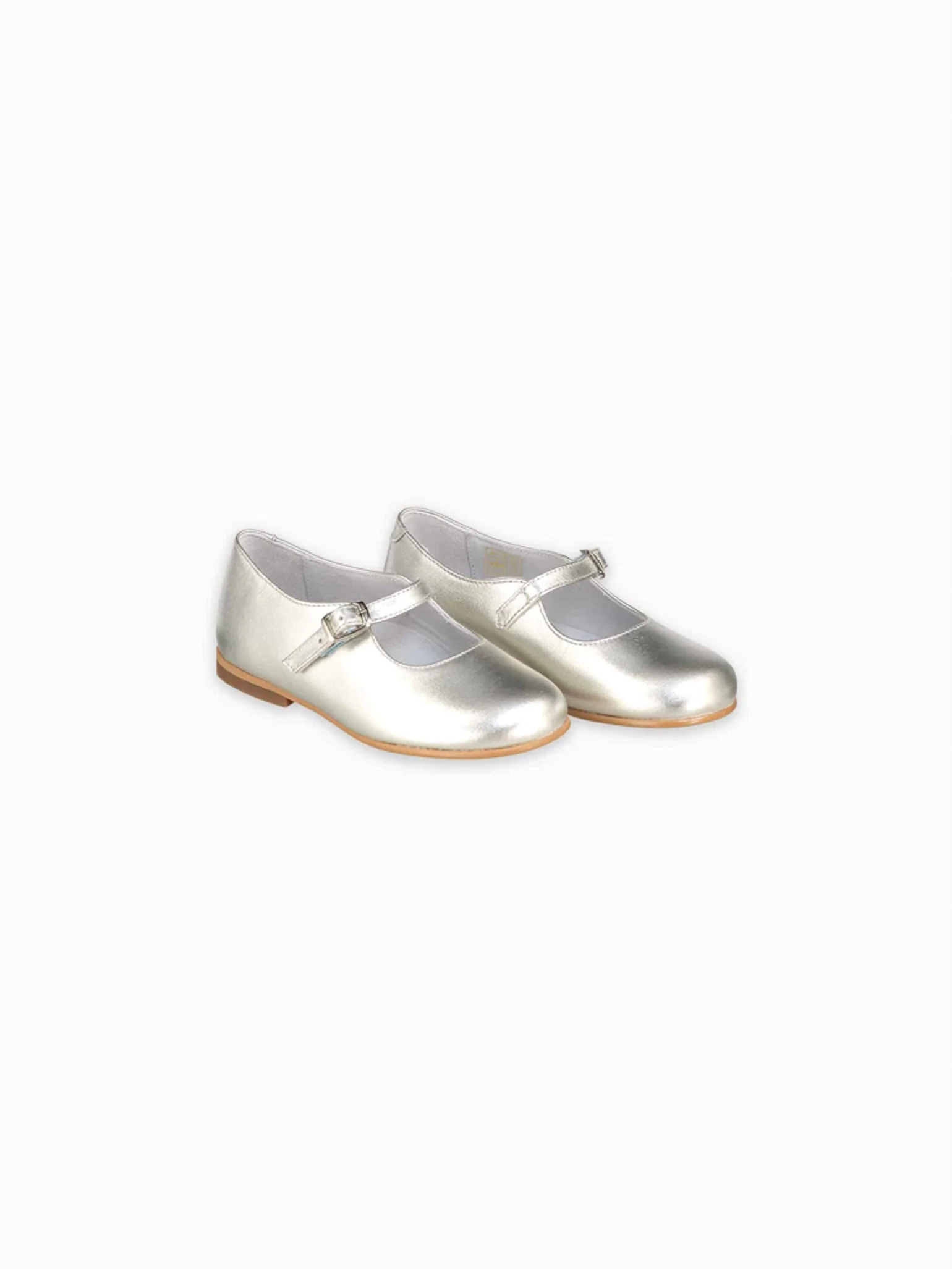 Silver Leather Girl Mary Jane Shoes - Image 4