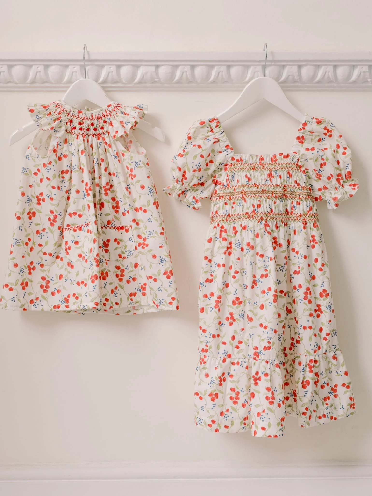 Strawberry Floral Renata Baby Girl Hand-Smocked Set - Image 3