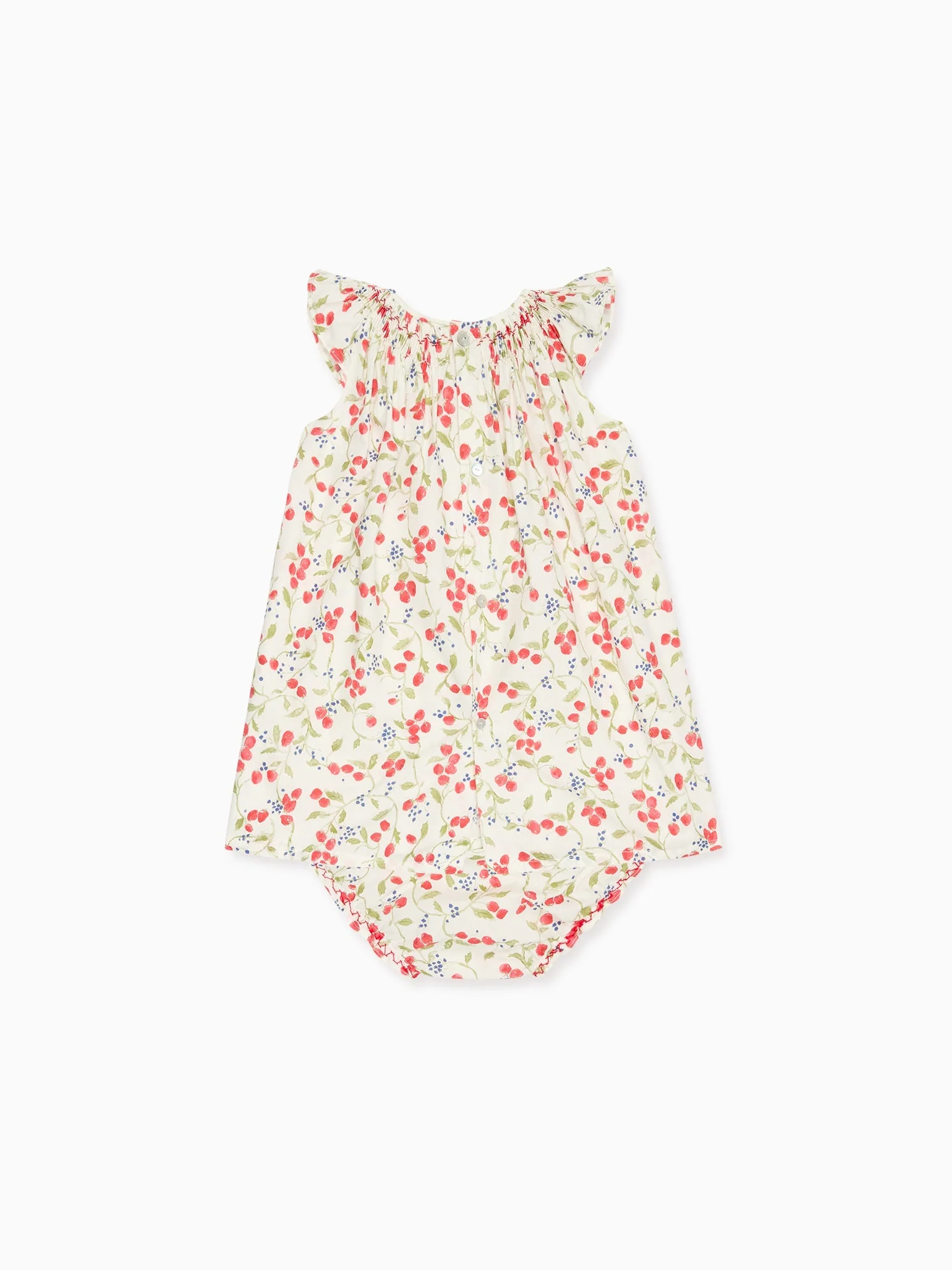 Strawberry Floral Renata Baby Girl Hand-Smocked Set - Image 5