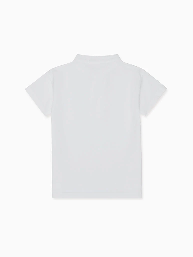 White Alcon Boy Polo Shirt - Image 5