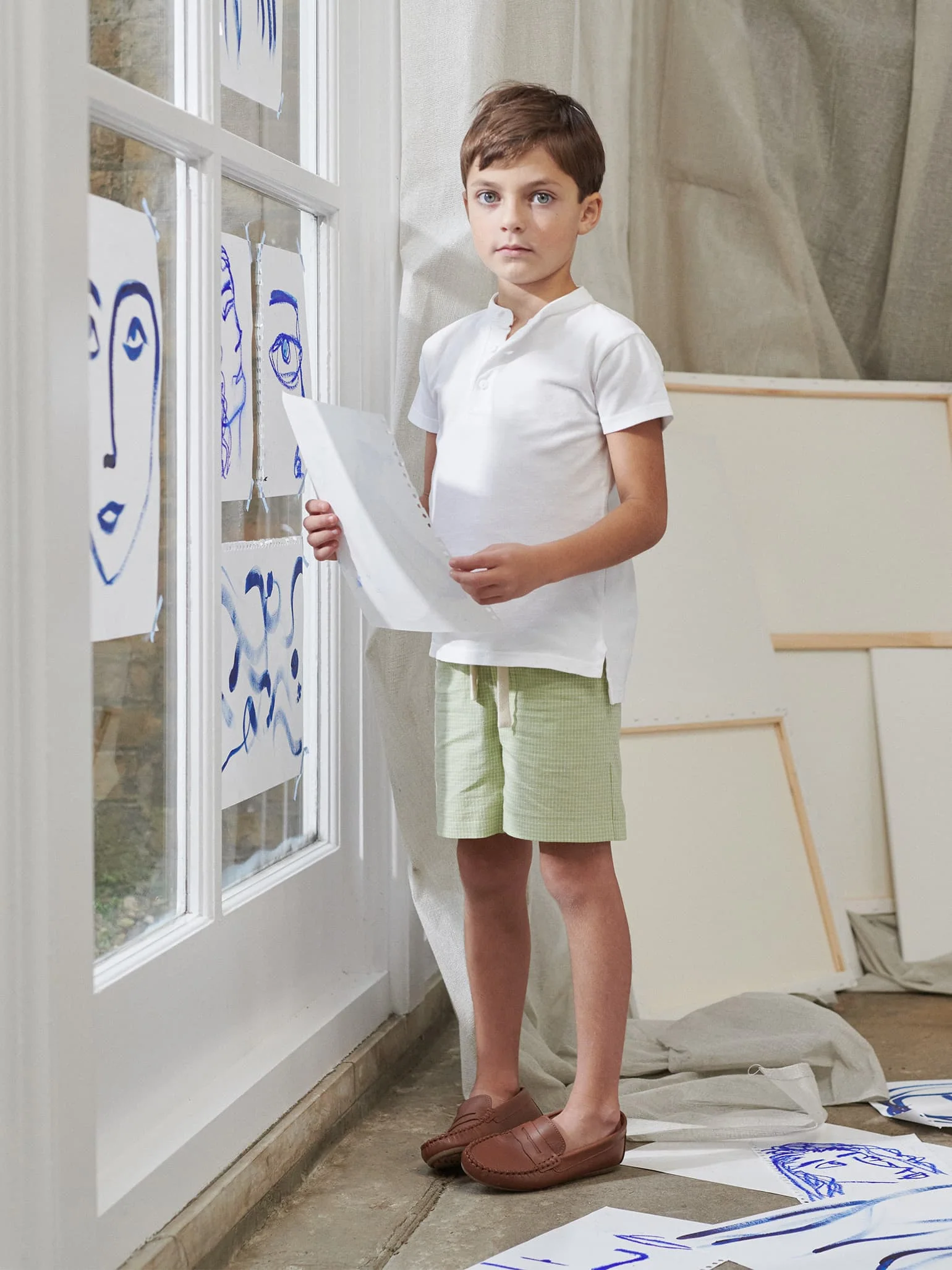 White Alcon Boy Polo Shirt - Image 8