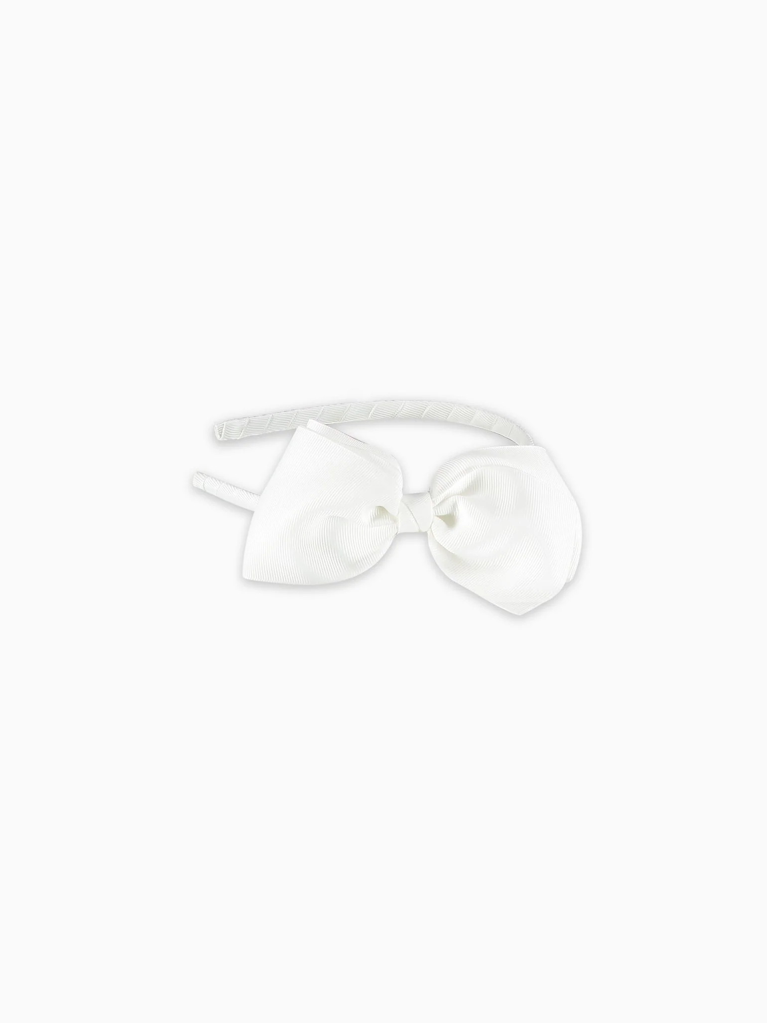 White Big Bow Girl Headband - Image 3