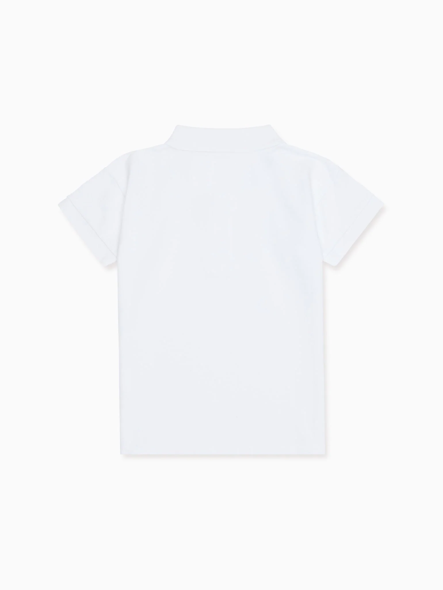 White Camilo Boy Polo Shirt - Image 4