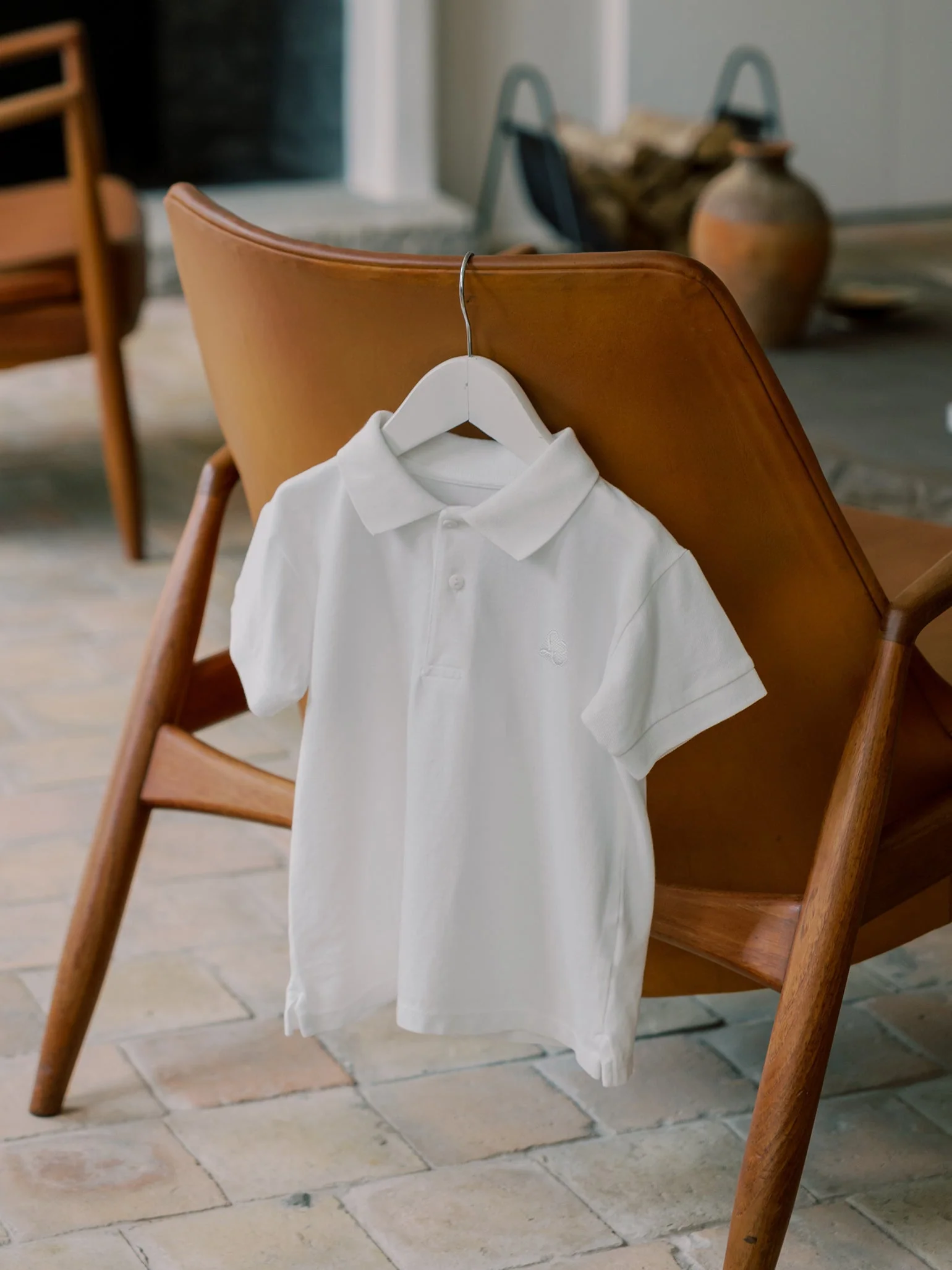 White Camilo Boy Polo Shirt - Image 5