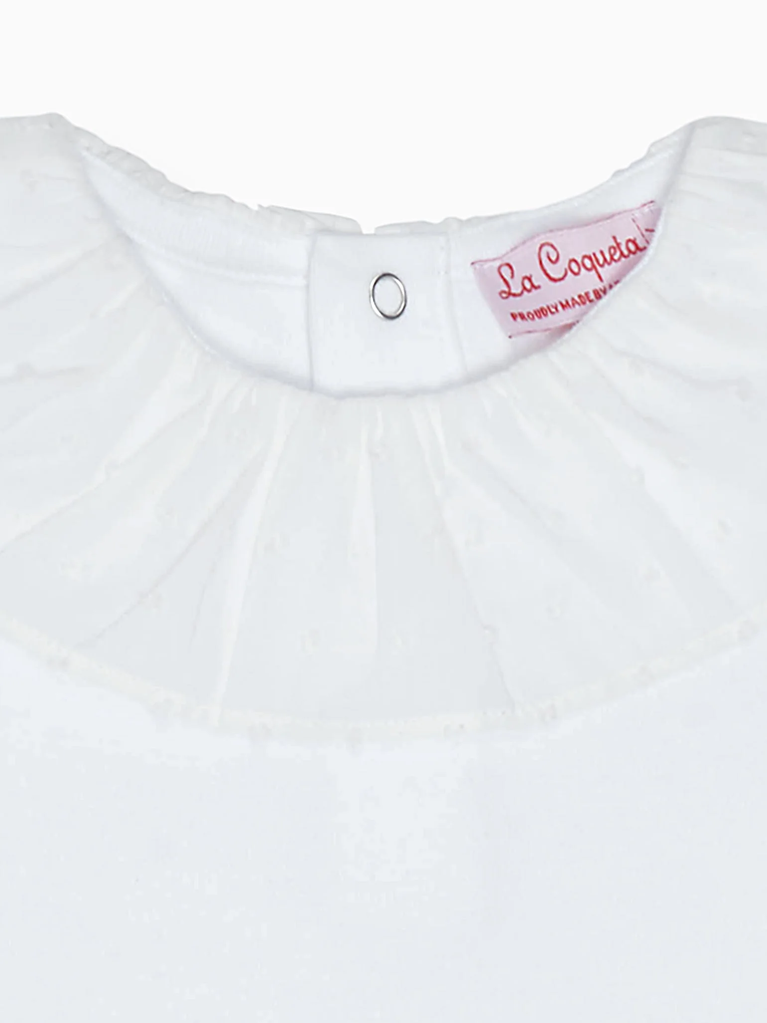 White Pluma Cotton Baby Body Vest - Image 3