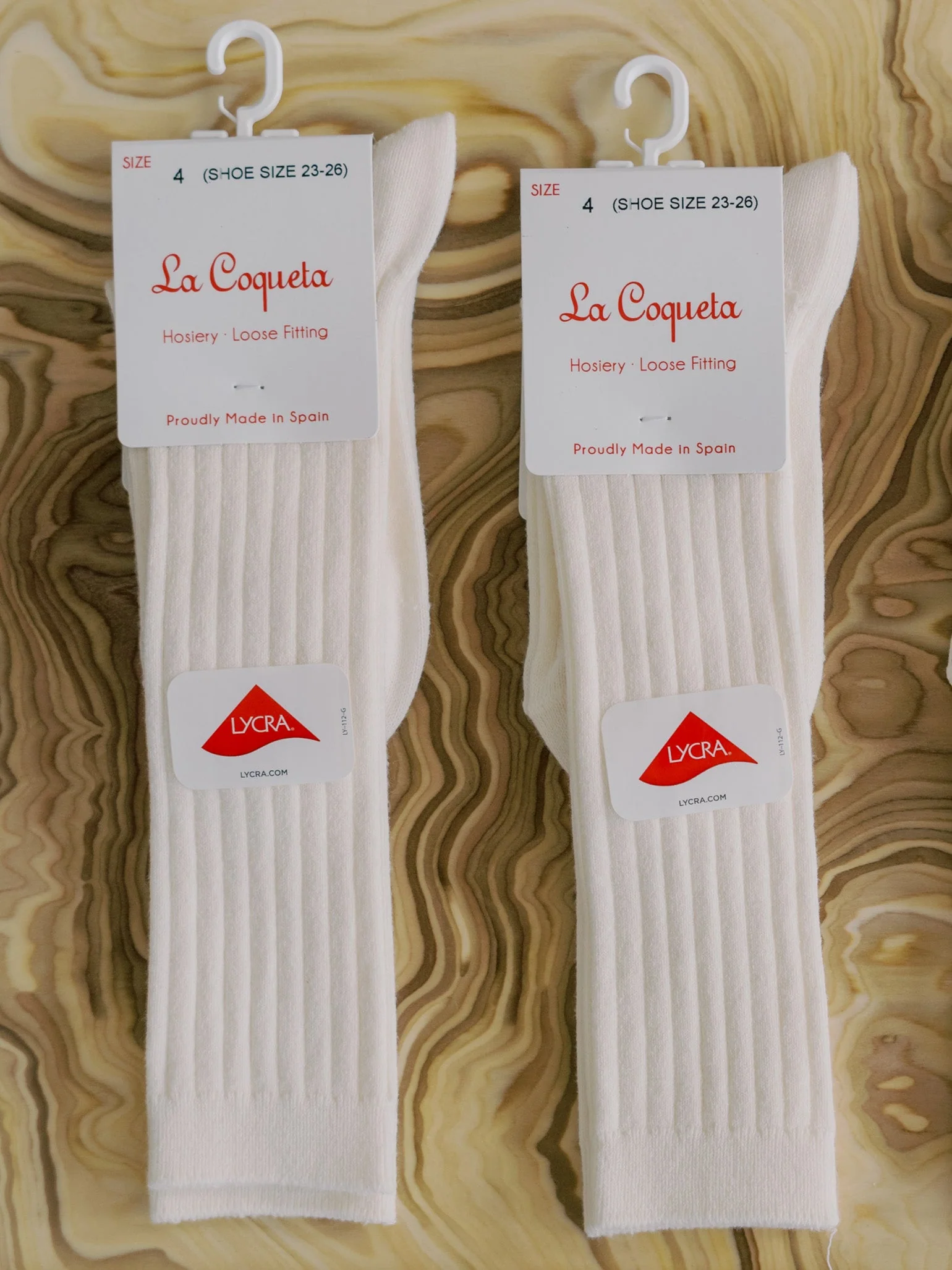 White Ribbed Knee High Kids Socks - Image 6