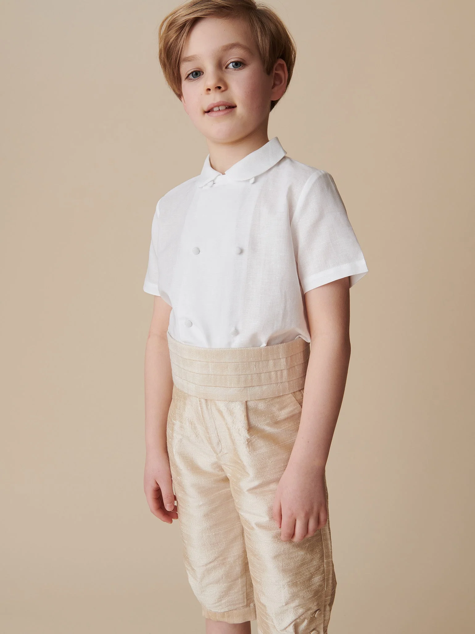 White Toni Ceremony Short Sleeve Boy Shirt - Image 7