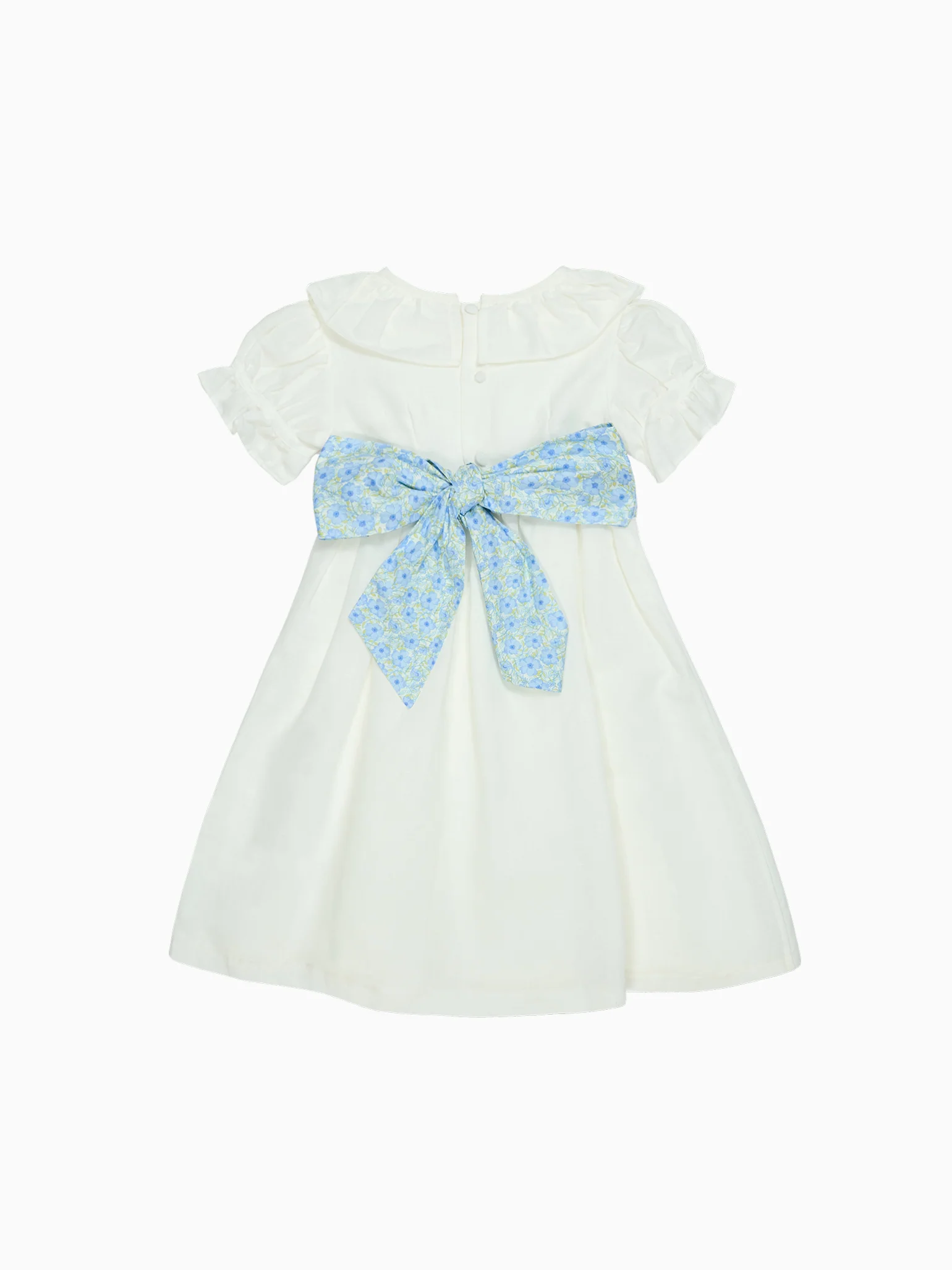 White Vega Floral Long Ceremony Girl Dress - Image 5