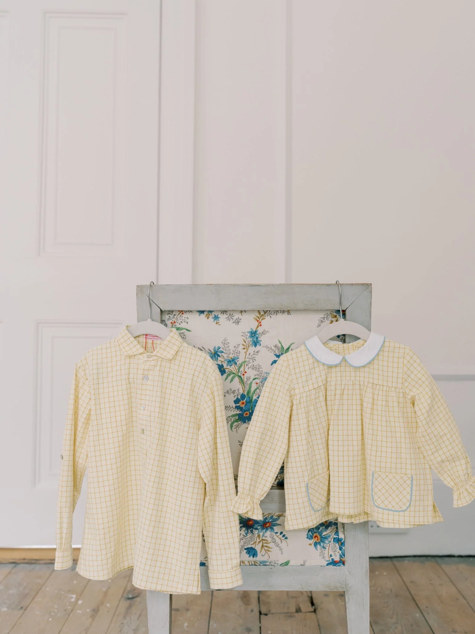 Yellow Check Sol Baby Shirt - Image 3