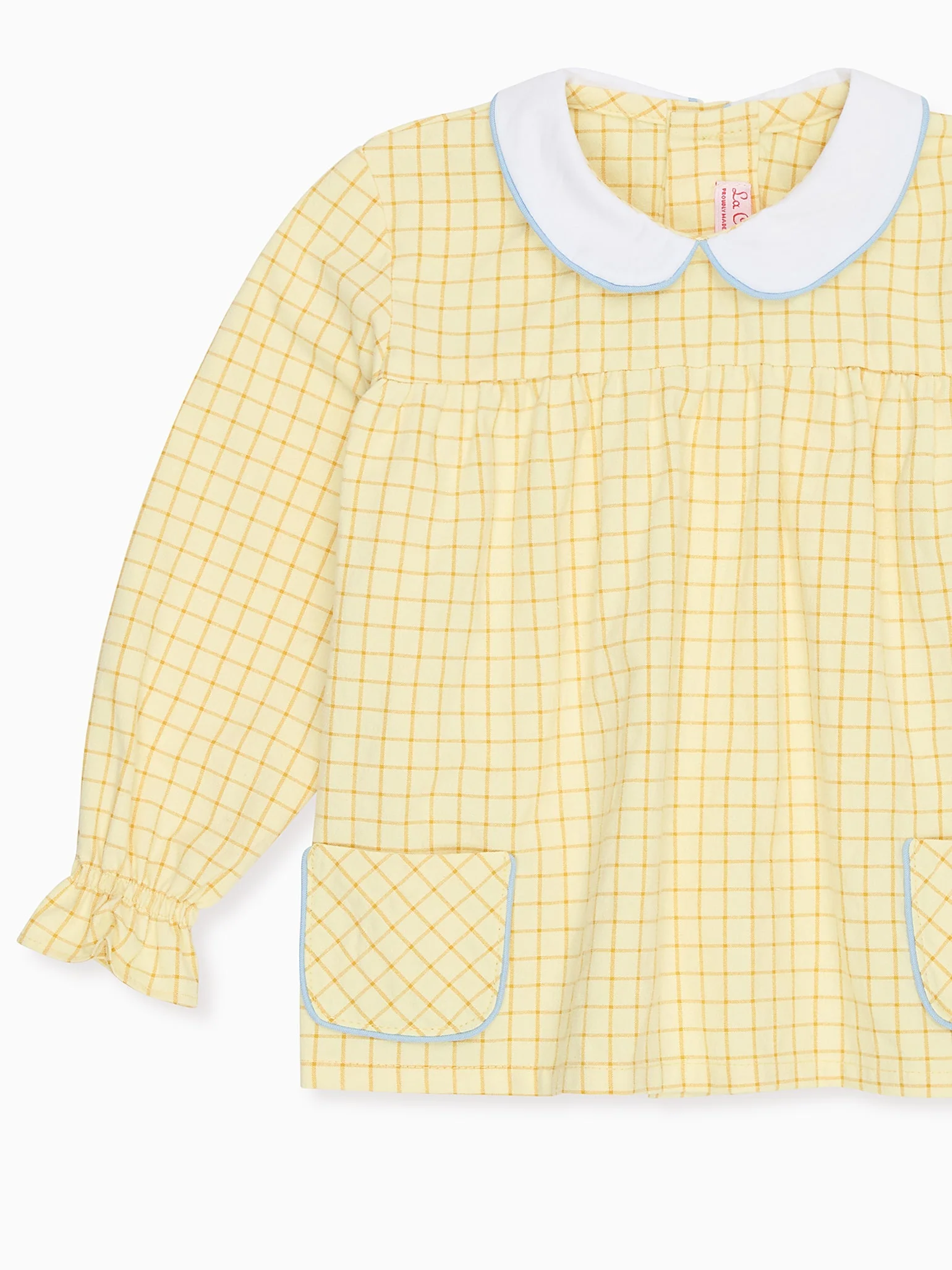 Yellow Check Sol Baby Shirt - Image 4