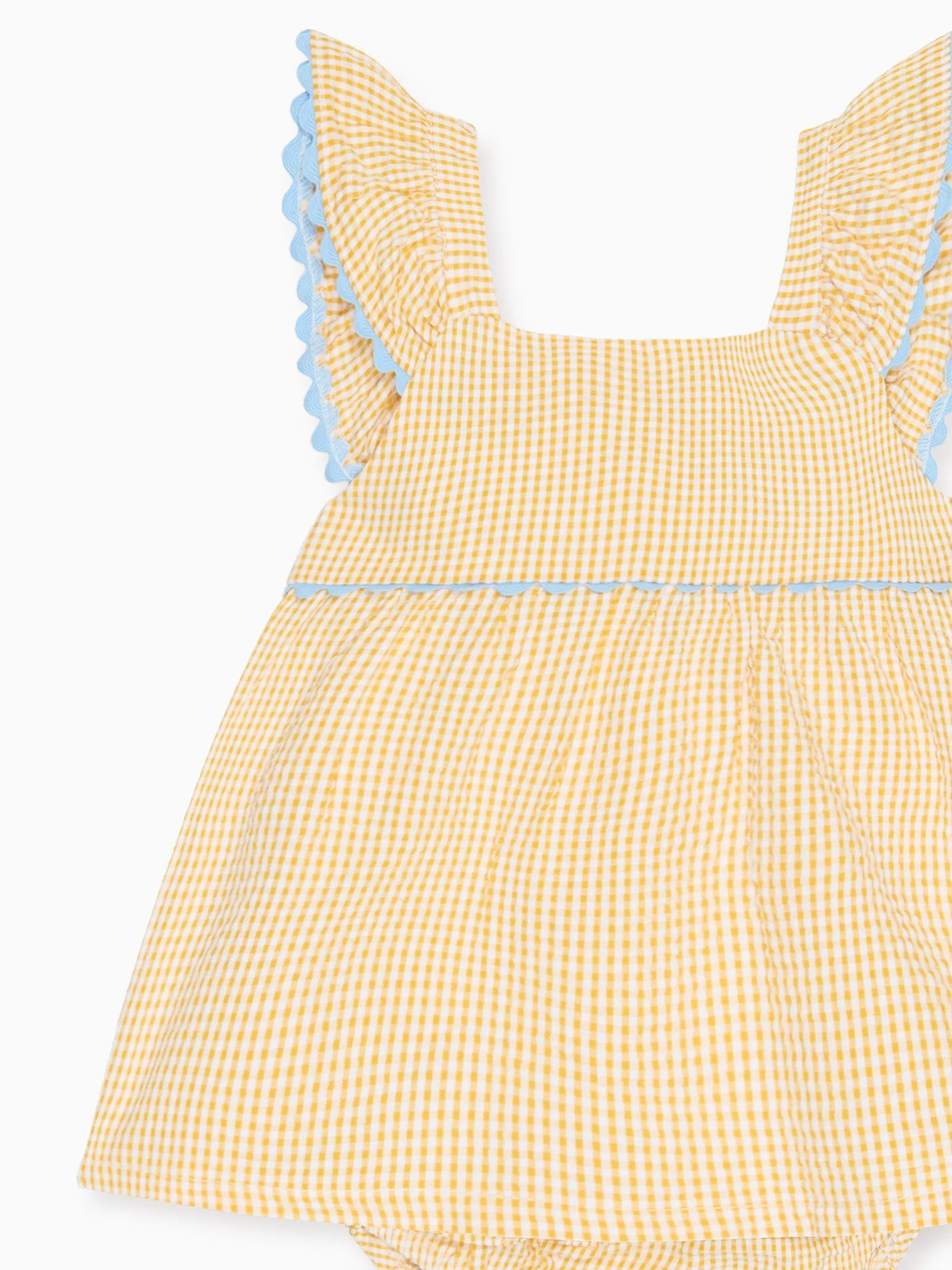 Yellow Gingham Elicia Baby Girl Summer Set - Image 4