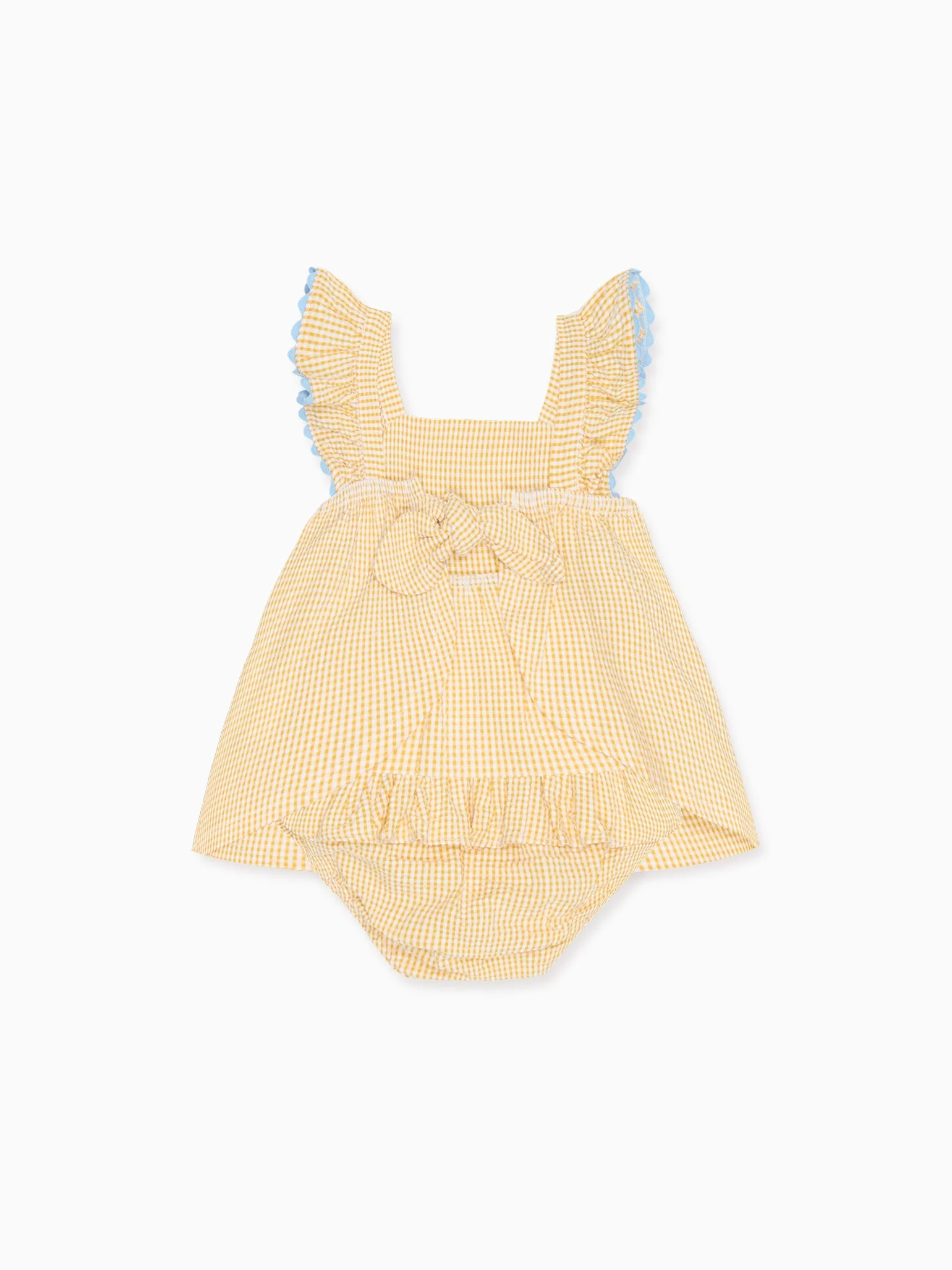 Yellow Gingham Elicia Baby Girl Summer Set - Image 5
