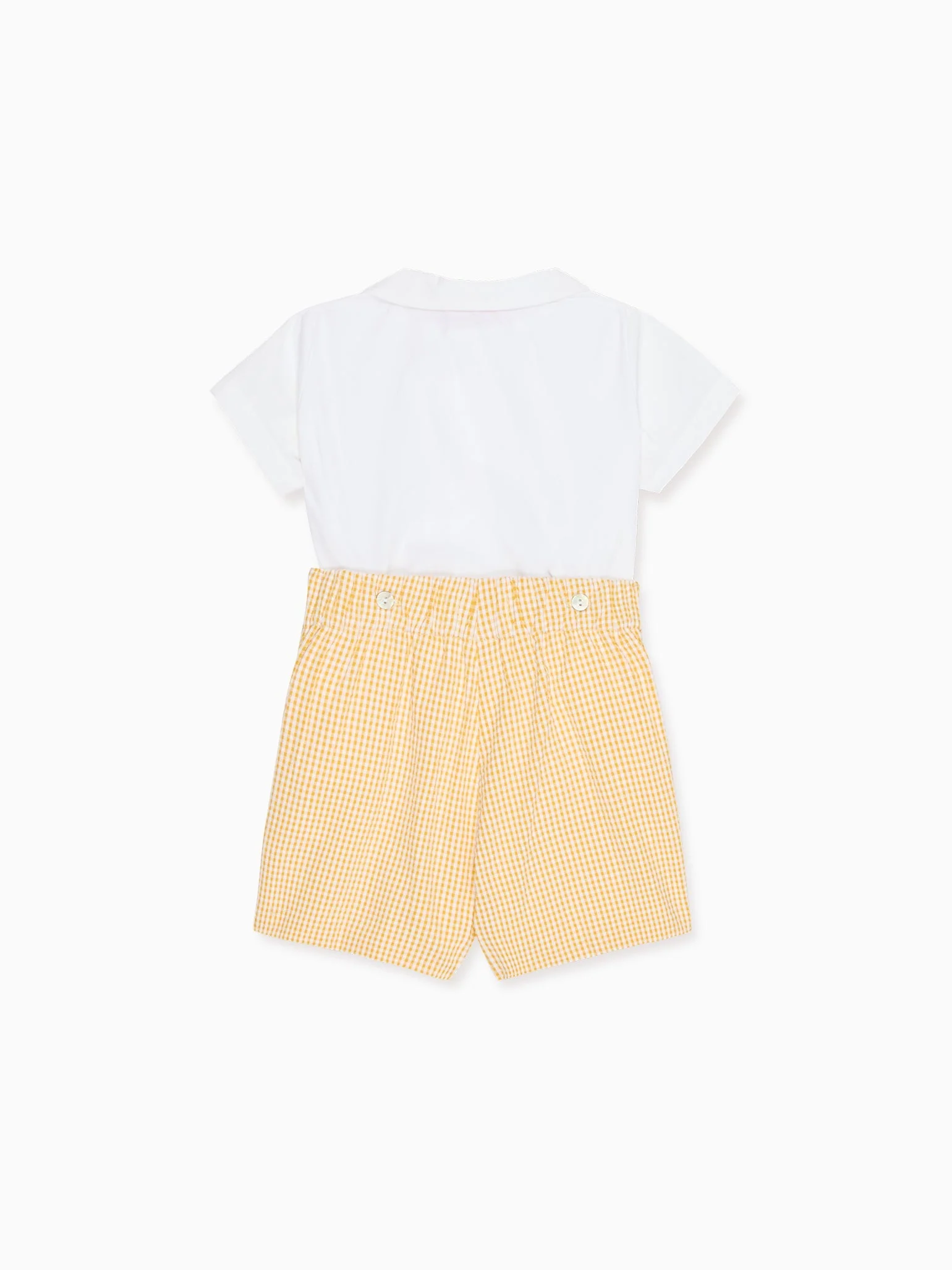 Yellow Gingham Oliver Baby Boy Set - Image 5