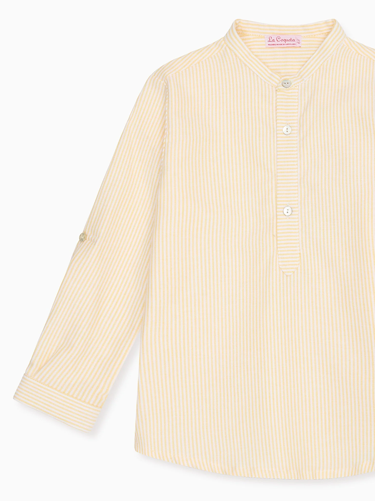 Yellow Stripe Jazmin Long Sleeve Boy Shirt - Image 3